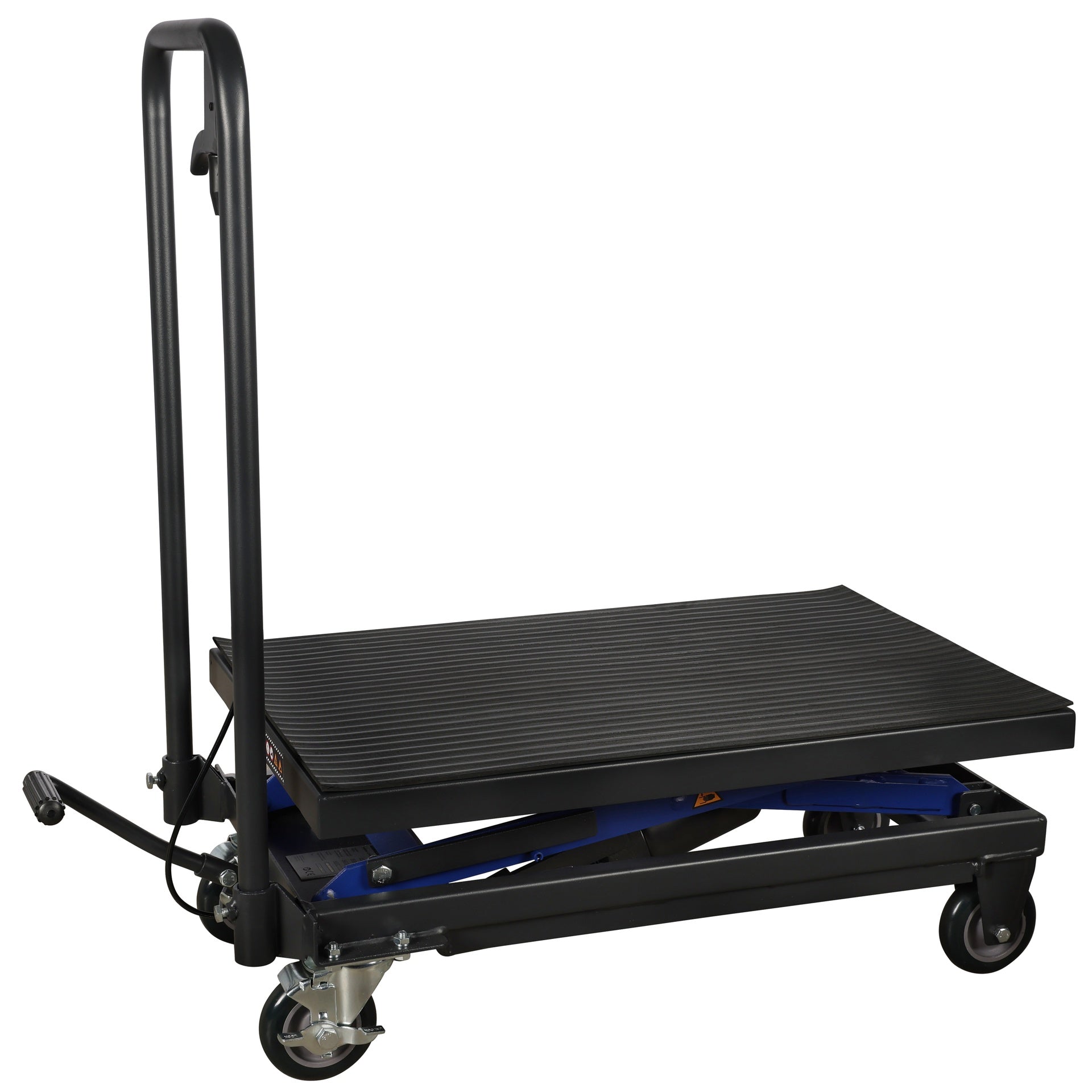 Tavolo elevatore idraulico mobile con altezza di sollevamento 225–710 mm, piattaforma 708 × 450 mm, capacita' di carico 225 kg, carrello idraulico a forbice , carrello elevatore idraulico, Mammuth