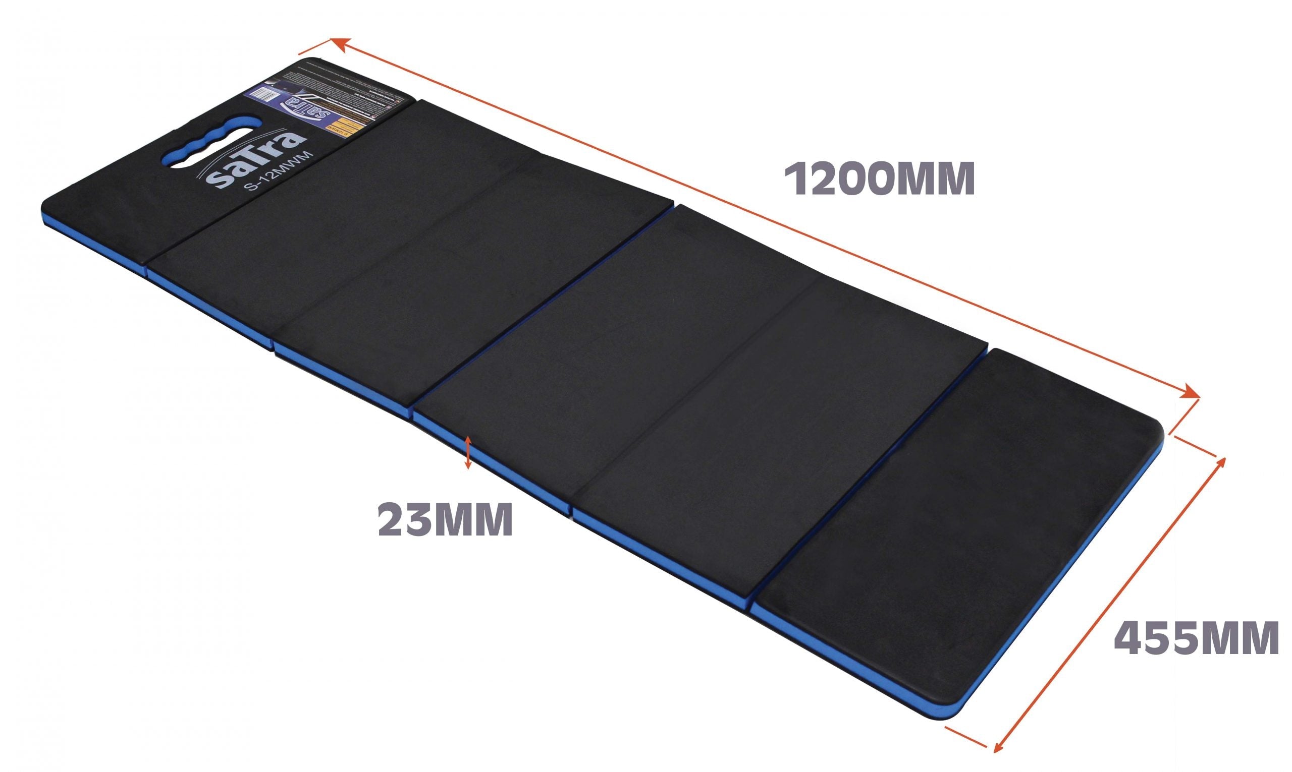 Materassino di protezione per meccanici pieghevole, materassino pieghevole, 1200 x 455 x 23 mm in schiuma EPE