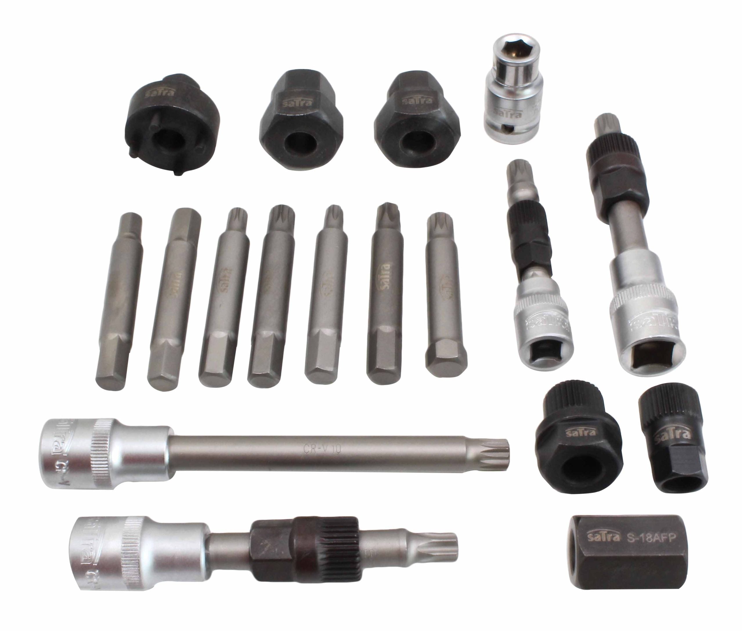 18 pezzi chiavi smontaggio puleggia alternatore motore auto svita avvita 1/2'' 3/8" pollice, serie chiavi per pulegge libere alternatore, Satra