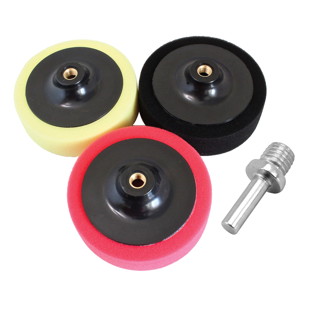 Set di spugne per lucidatura in microfibra, pad per cere, polish, detergenti e sigillante vernice, alternativa a lucidatrice, lucidatura, lucidatrice eccentrica, 150 mm