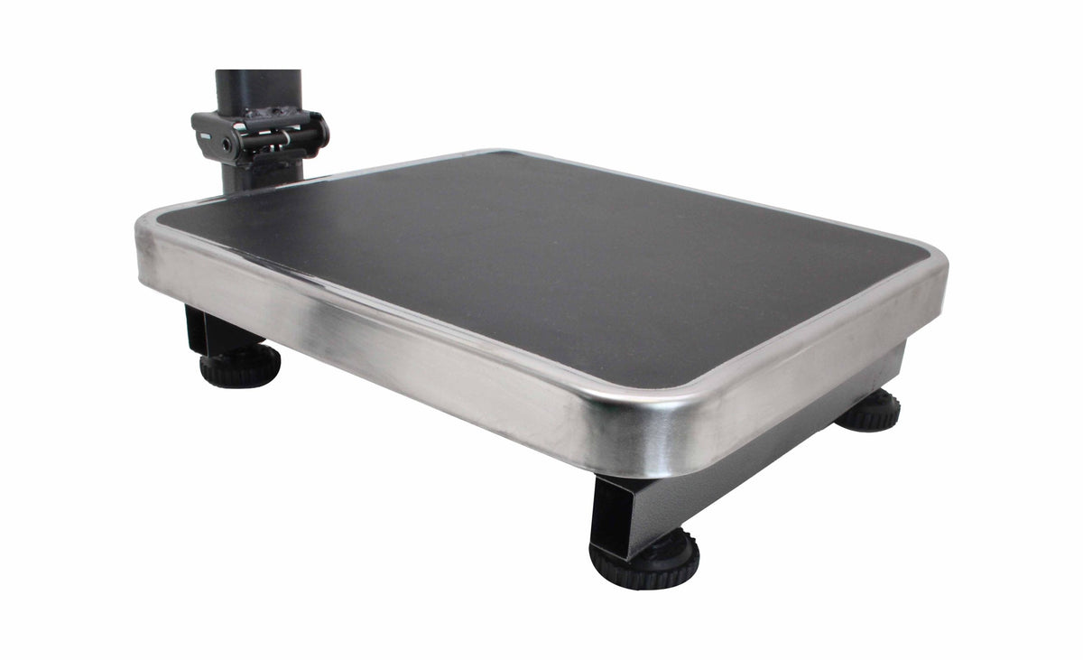 Bilancia digitale professionale 60 kg,pieghevole, elettronica a piattaforma con display LCD e tastiera, ampia pedana, per magazzino, deposito, negozio e pacchi 34x30cm Satra