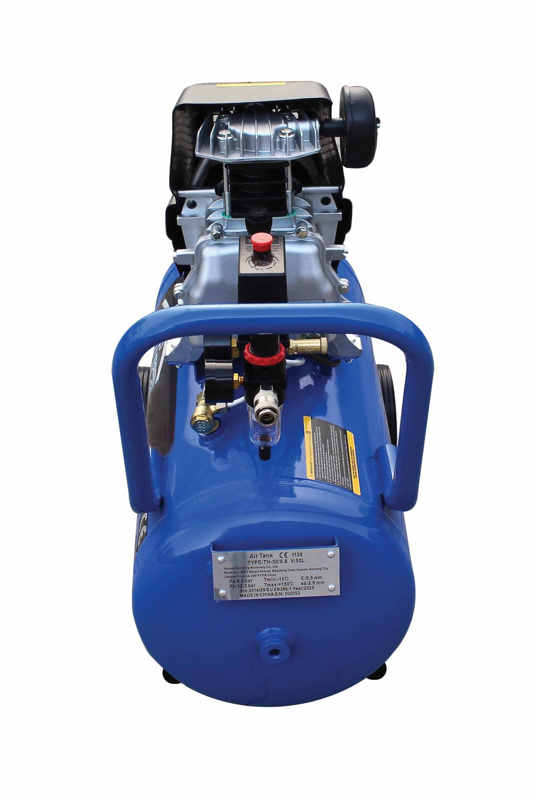 Compressore d'aria da 220 V, gonfiatore per pneumatici, kit di gonfiaggio per pneumatici 50 litri, 8 bar