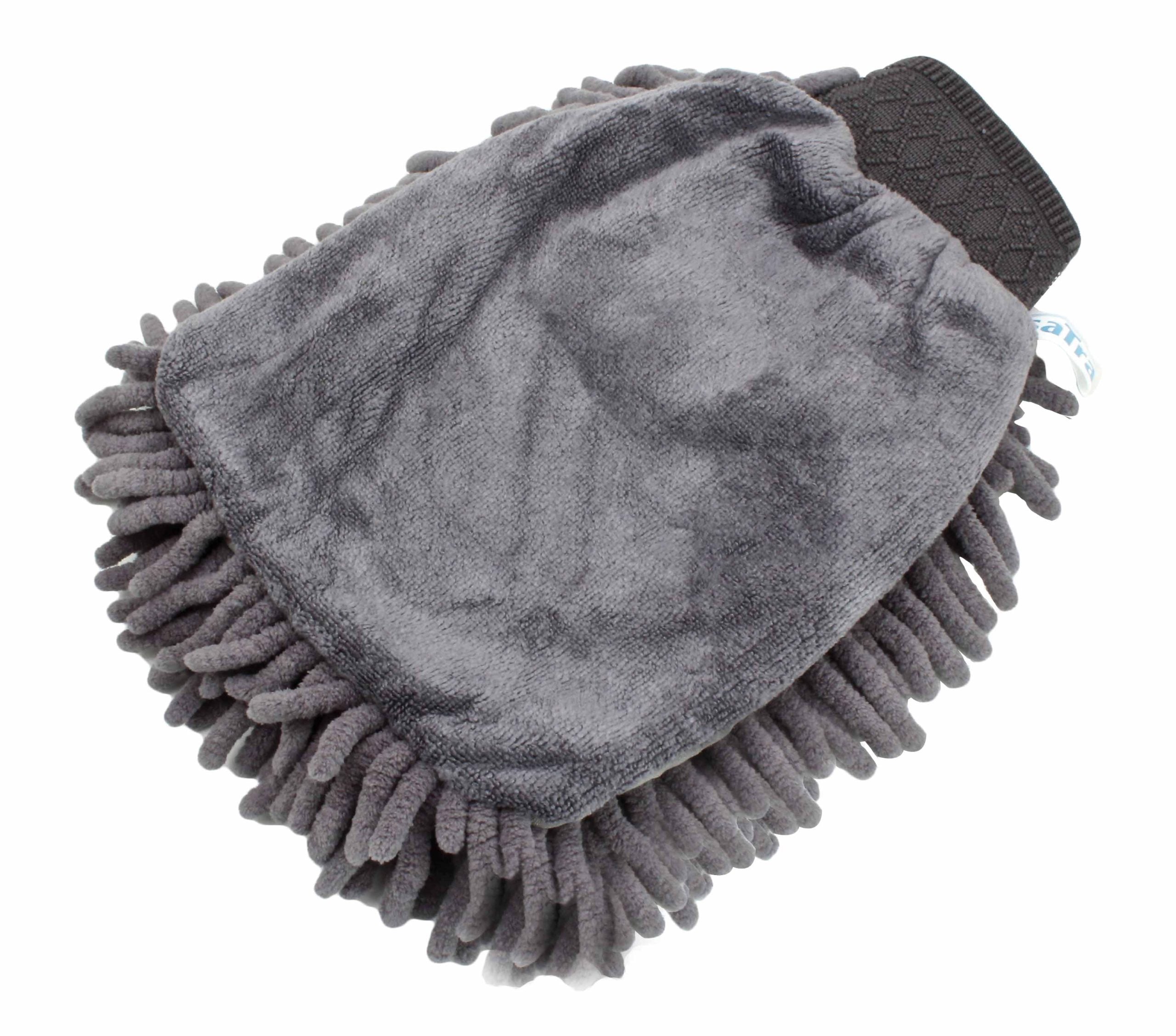 Guanto in ciniglia in microfibra per lavaggio auto, antigraffio di alta qualità, pulizia professionale, assorbente e morbido, 16 × 25 cm
