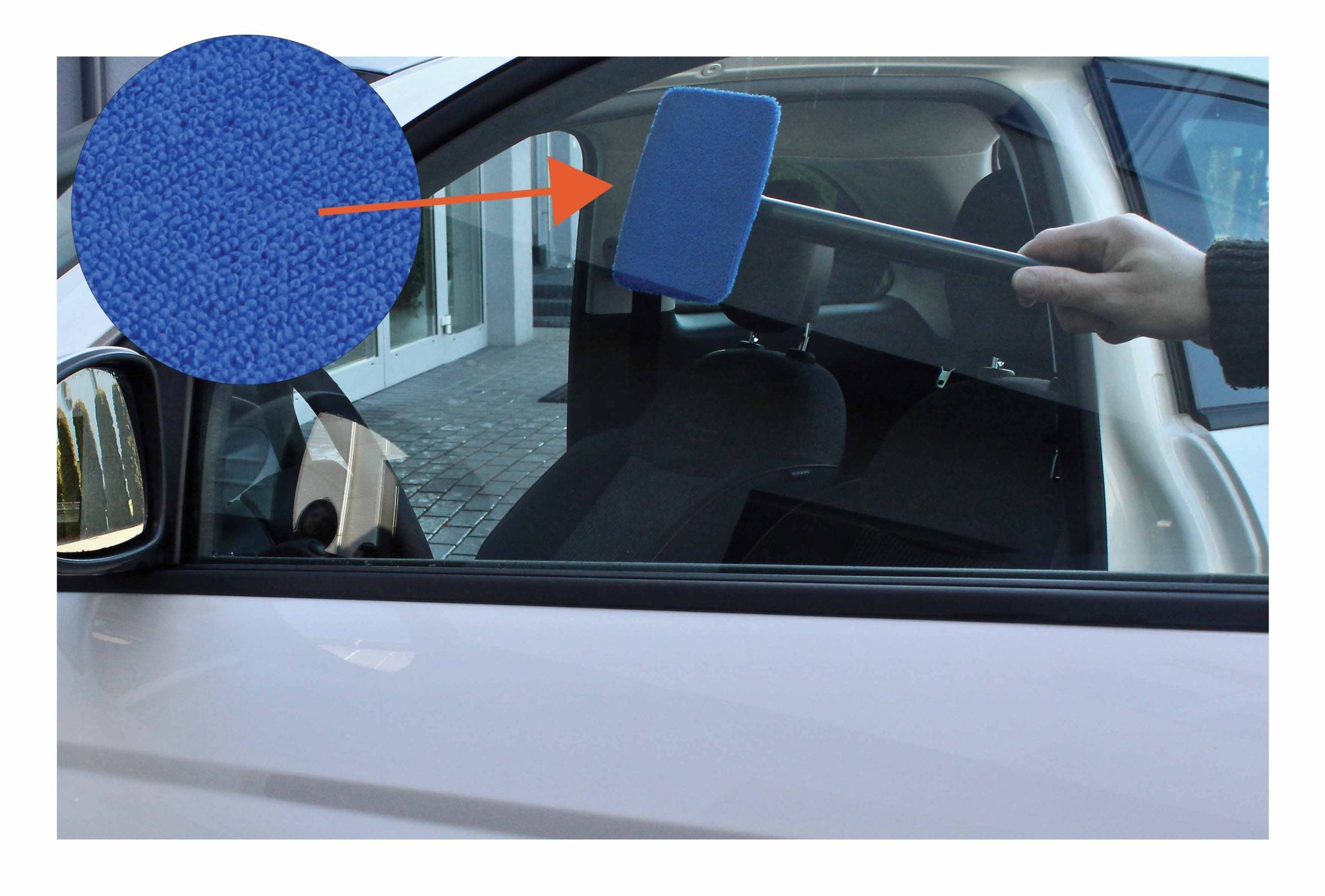 Panno in microfibra con manico ergonomico e girevole ,pad interno finestra pulizia vetro, strumento per la pulizia del parabrezza dell'auto