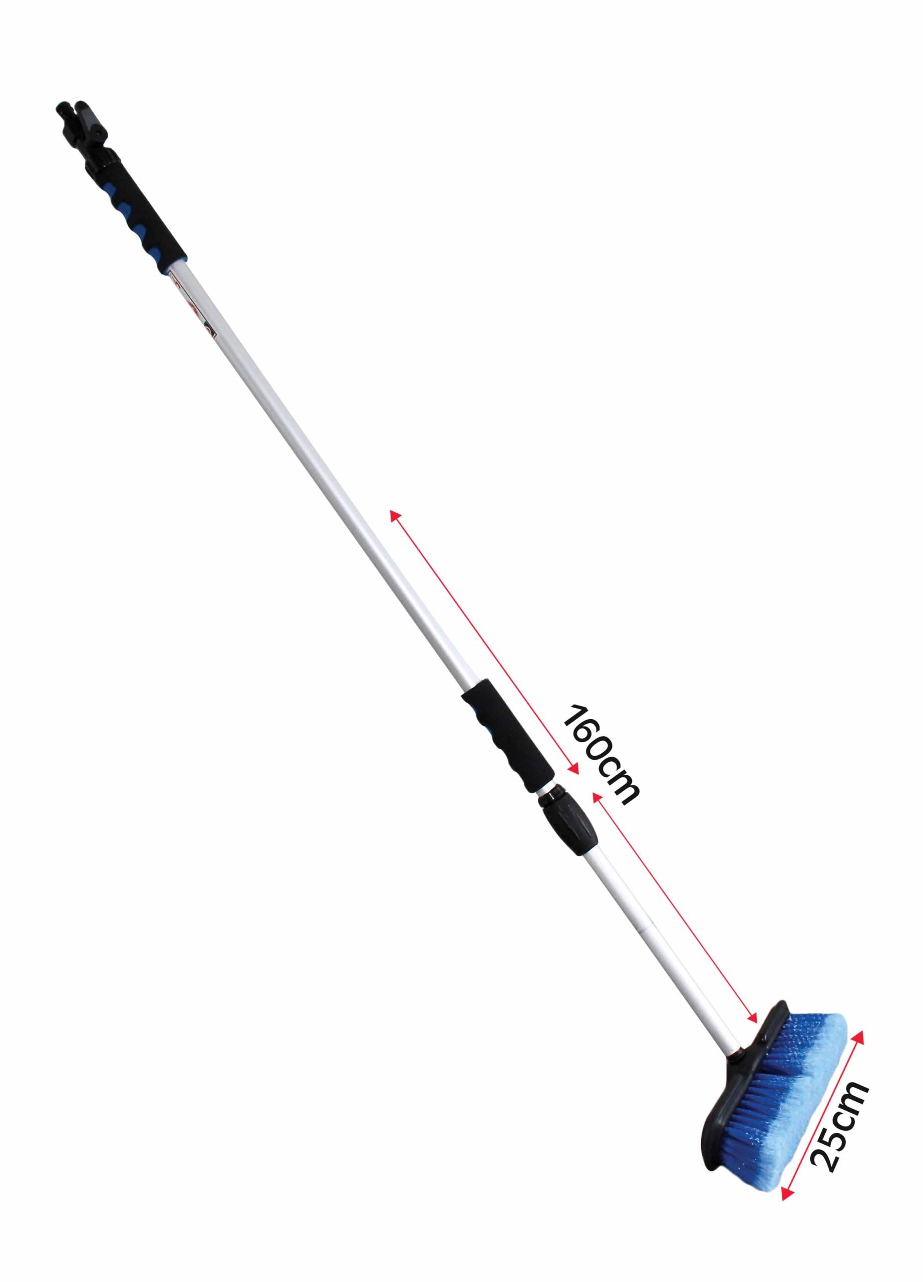 Set di spazzole pulizia telescopica lavaggio auto, spazzola, spugna, auto camion camper moto, accessori, spazzolone, pennello, senza graffi, 250 × 60 mm 1020–1725 mm