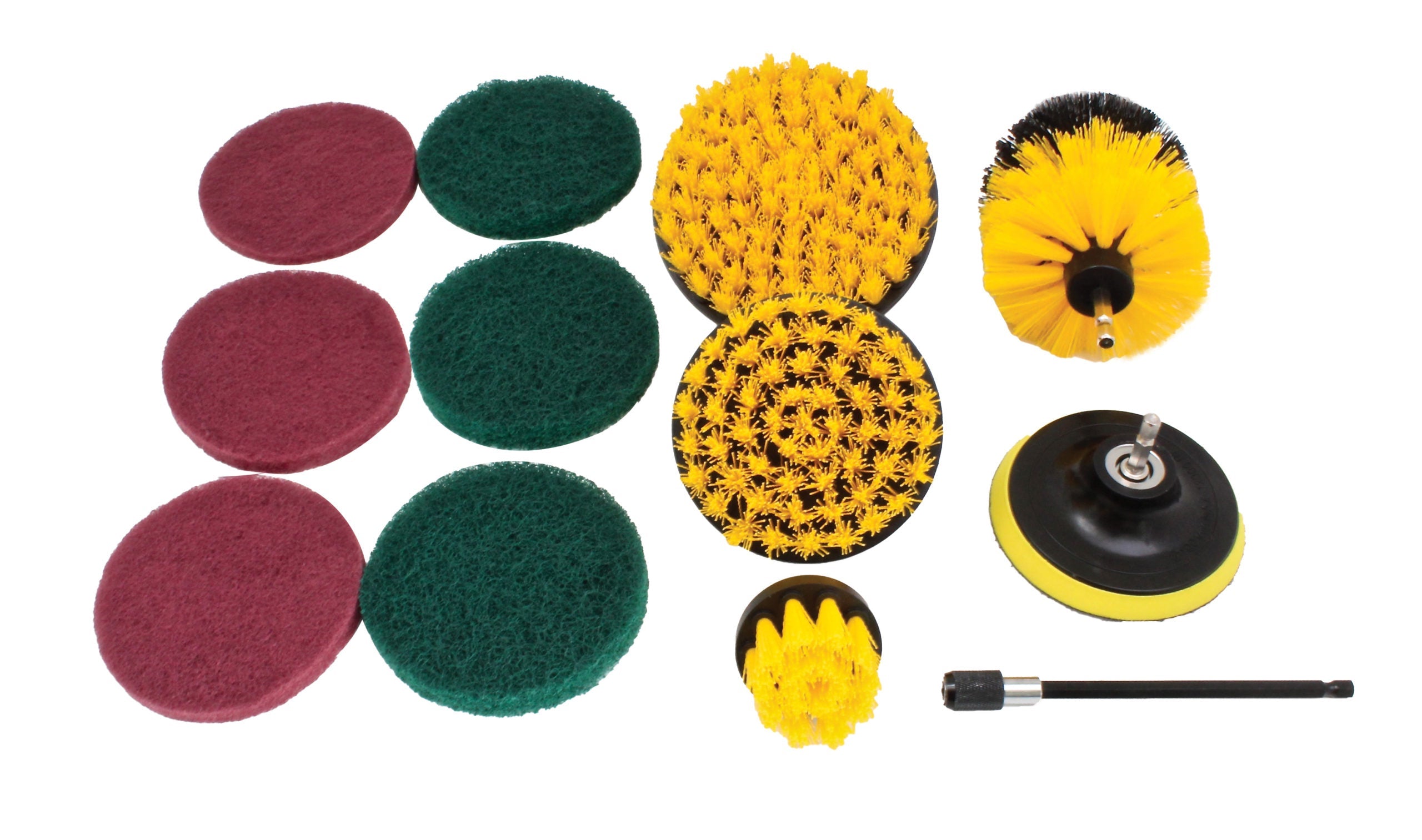 Set di spazzole per trapano, kit di pulizia per scrubber elettrico, strumenti di pulizia per lucidatura forniture per il bagno dell'auto, 12 pezzi Satra