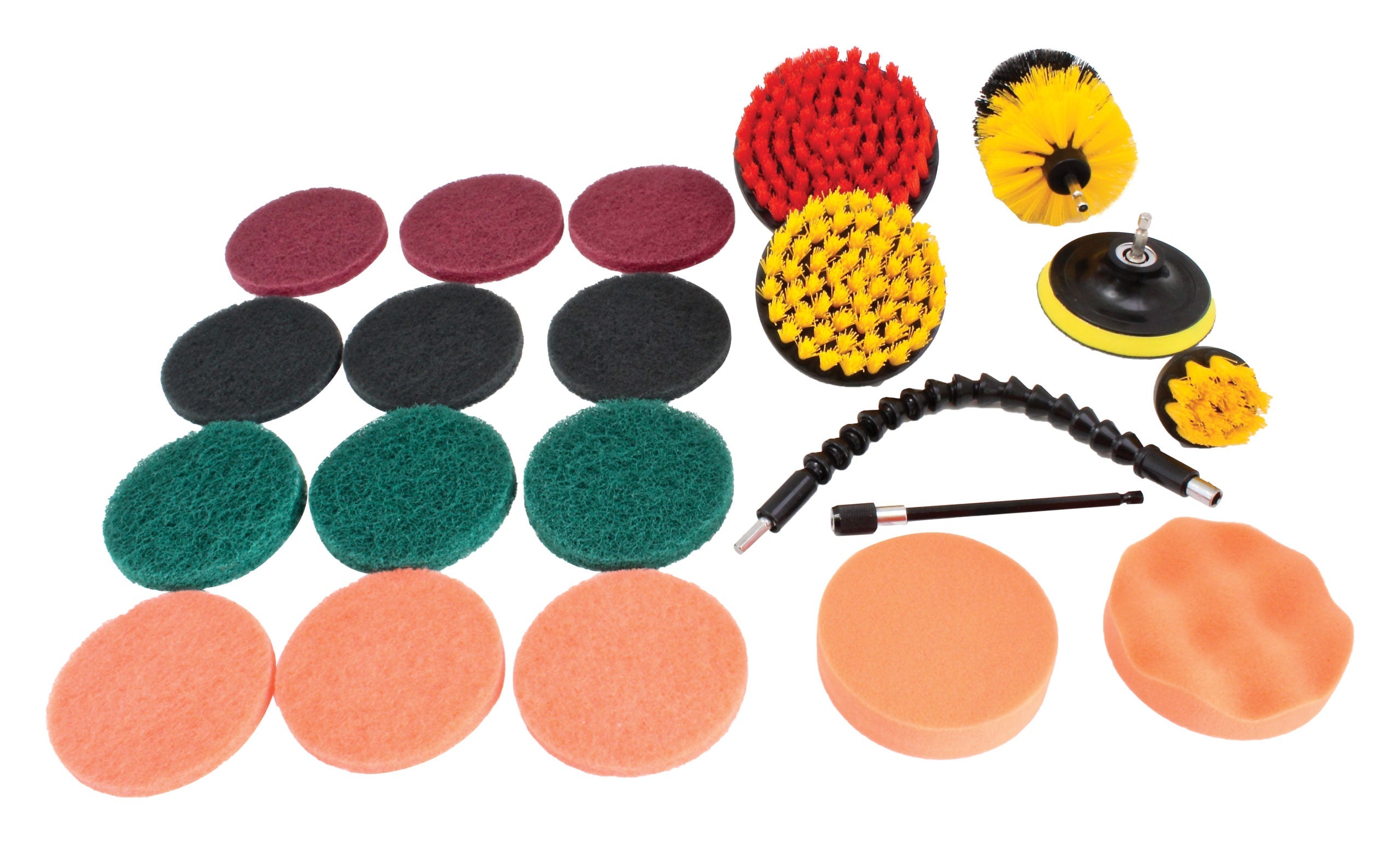 Set di spazzole per trapano, kit di pulizia per scrubber elettrico, strumenti di pulizia per lucidatura forniture per il bagno dell'auto, 21 pezzi
