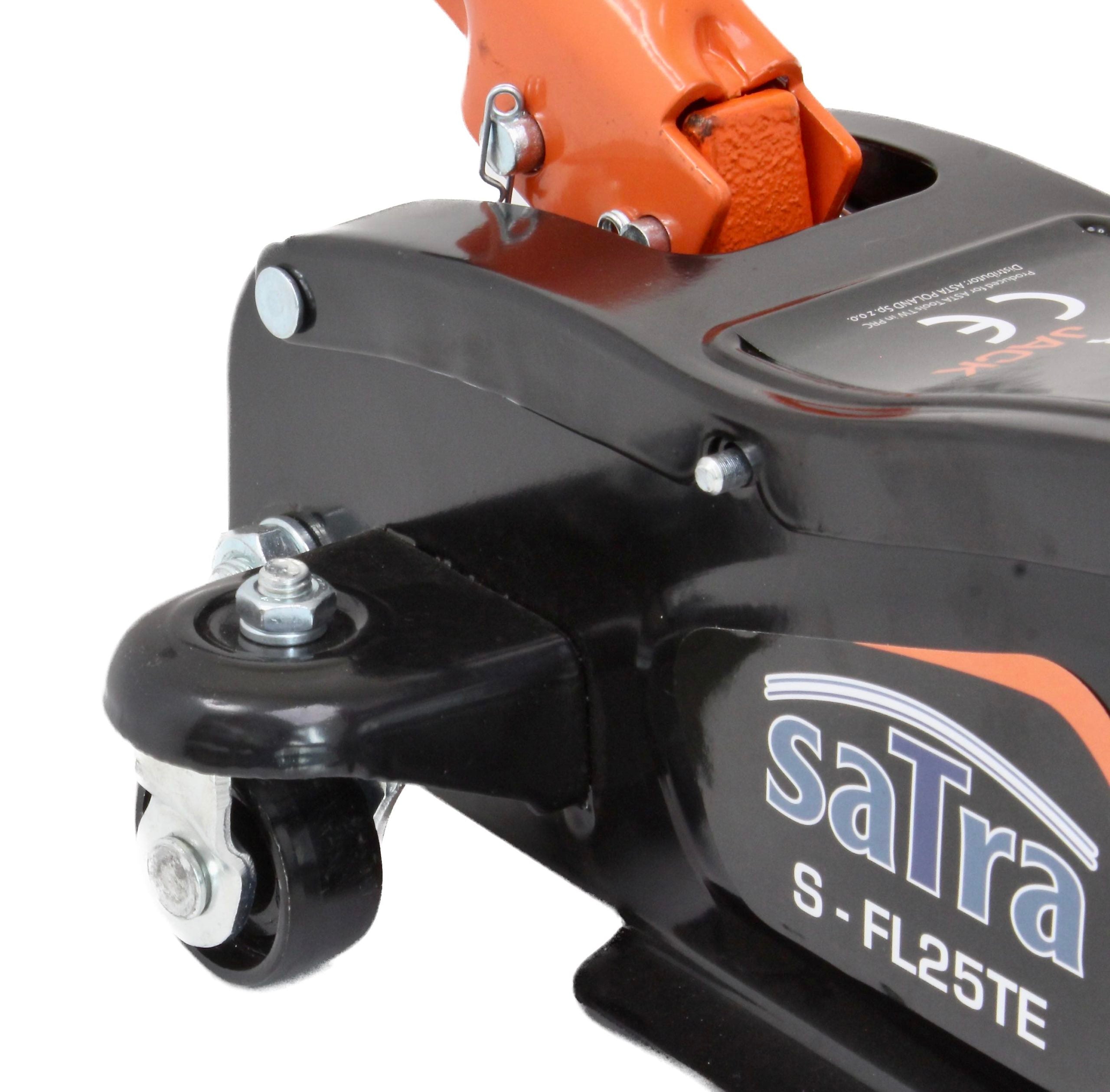Cric sollevatore auto, martinetto idraulico professionale a carrello con profilo ribassato, 2,5 t altezza di sollevamento 110–360 mm Satra