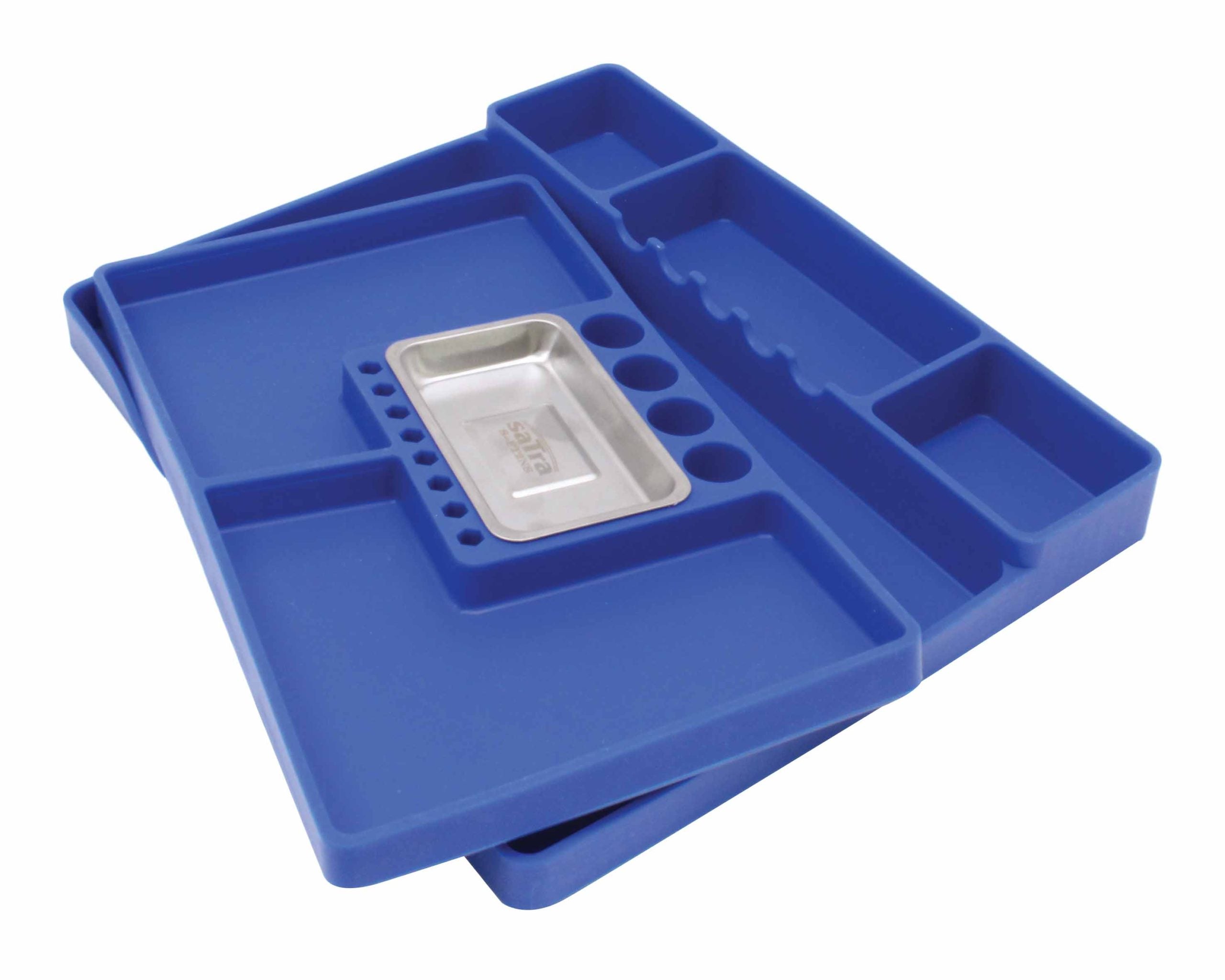 Vaschetta recupero liquidi professionale per cambio olio auto, vaschetta di raccolta universale multiuso officina, bacinella raccolta, in silicone 2 pezzi Satra