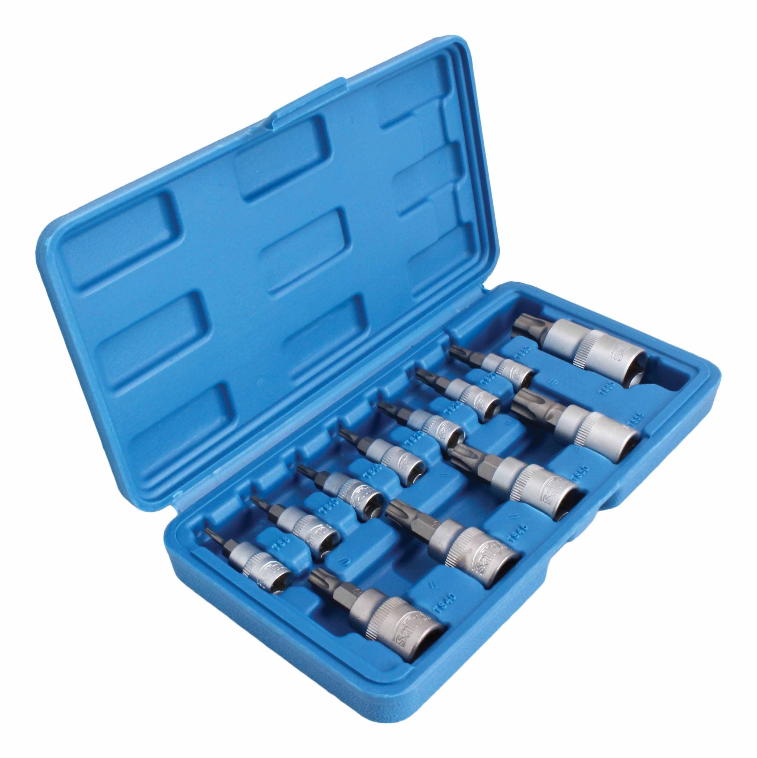 Set di 25 chiavi a bussola Torx TS8–TS60, inserti per chiave a bussole con punta, cassetta attrezzi, Gebo Tools