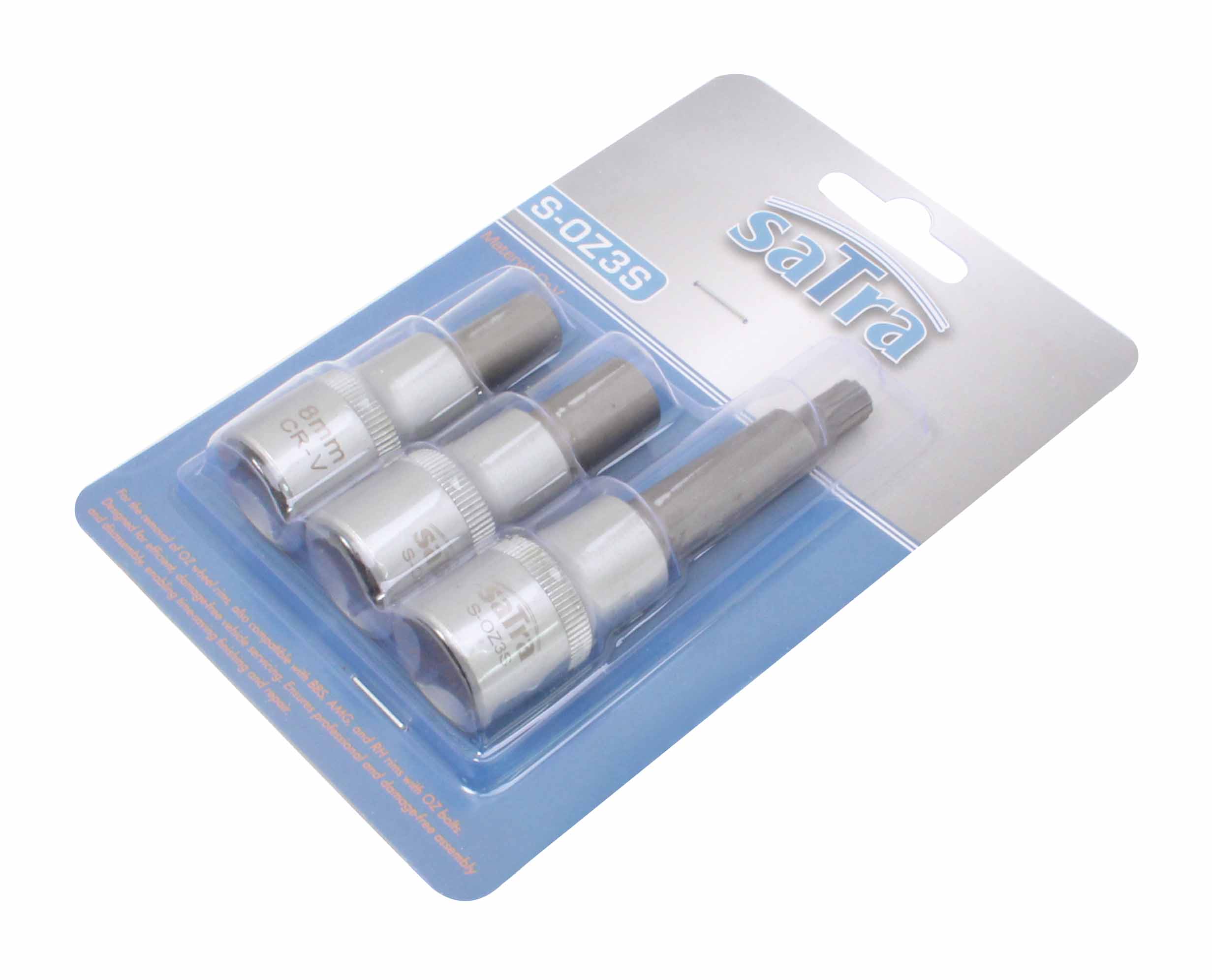 Set chiavi a bussola 3pcs professionali in acciaio Cr-V, esagonali 1/2", ideali per riparazioni auto e moto, robuste e di precisione