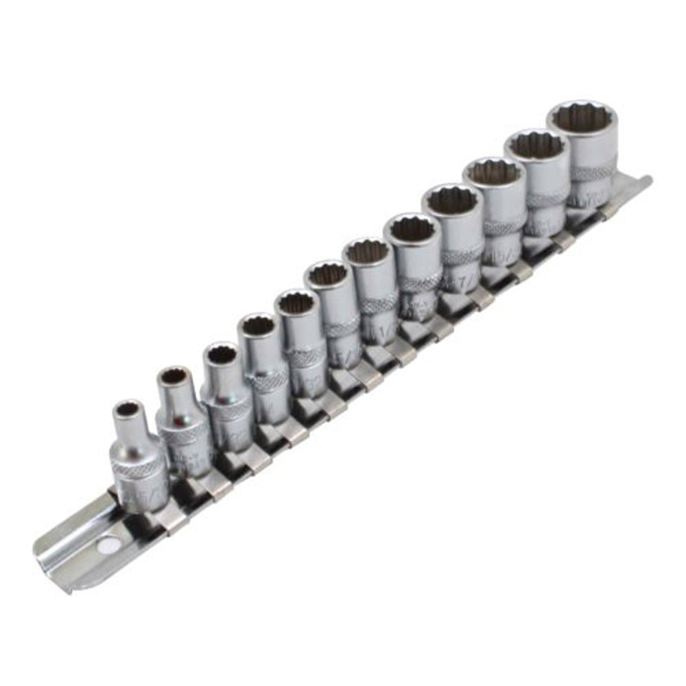 Set di bussole a bussola 12 pezzi set di bussole 1/4", acciaio Cr-V