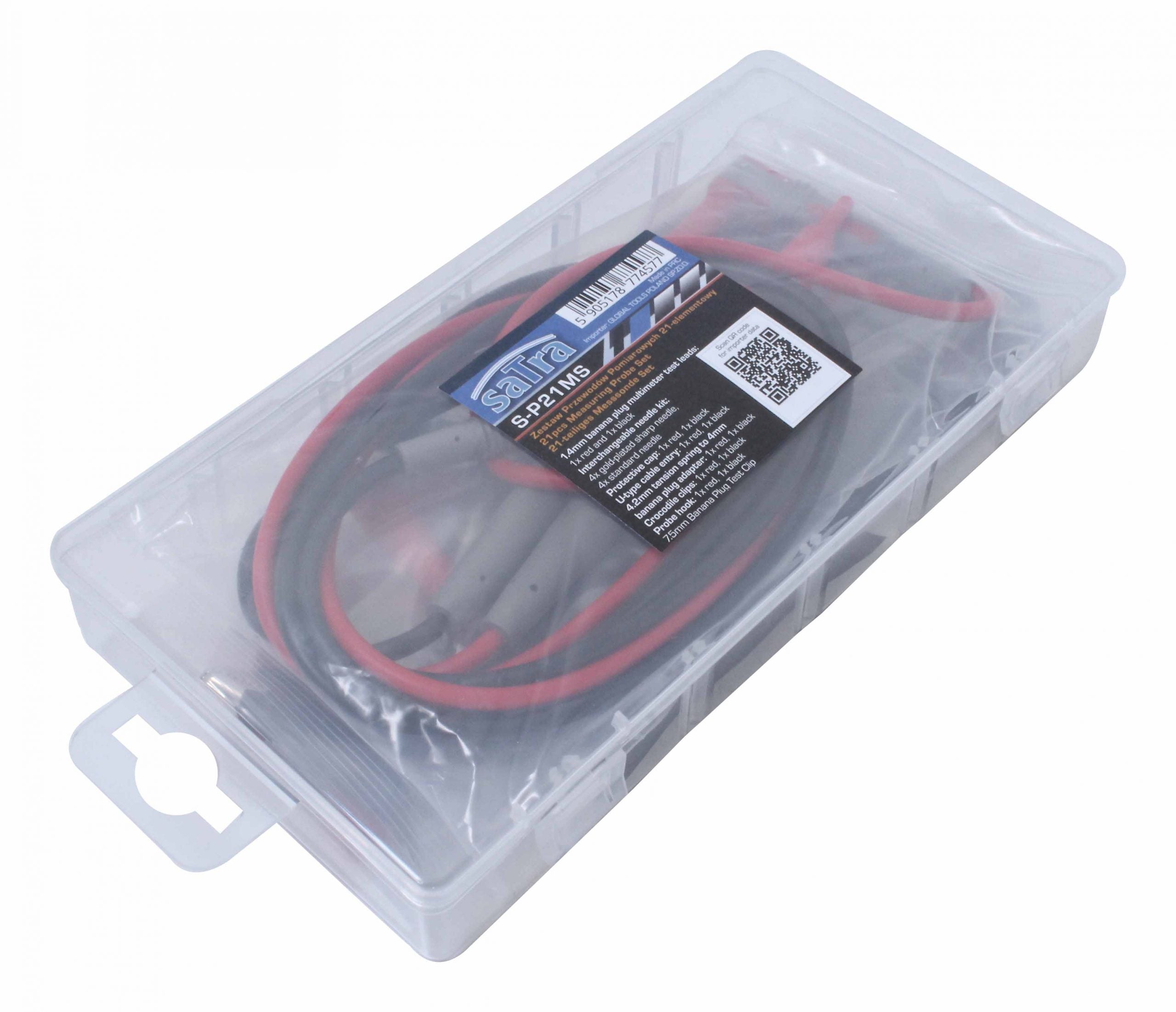 Cavo di misurazione multimetro, set di accessori per multimetro, kit di misurazione universale per multimetro, punte per multimetro, punte per multimetro, cavo di prova, cavo di prolunga di prova, 21 pezzi Satra