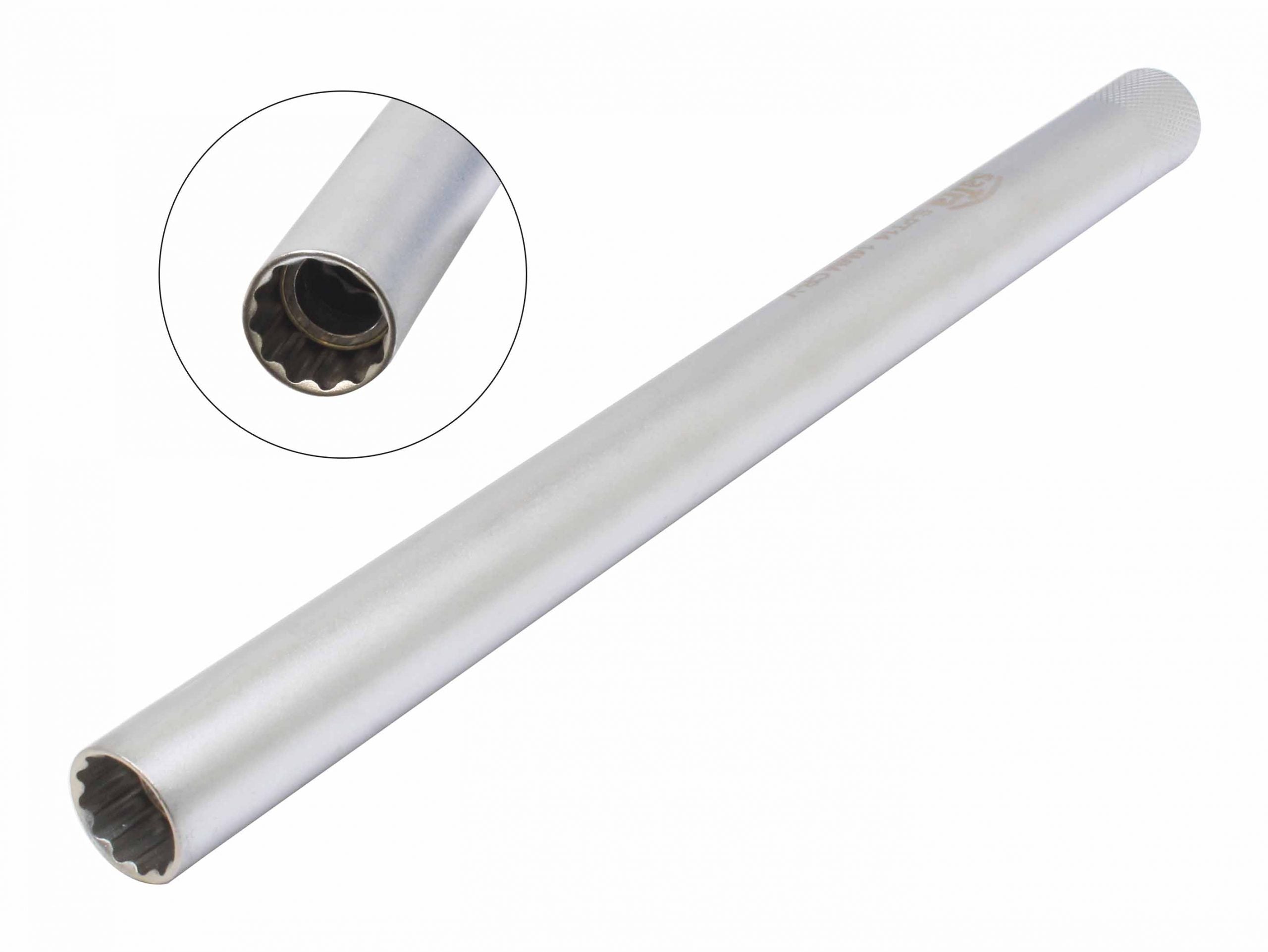 Chiave a bussola magnetica per candele-candelette di accensione extra lunga con magnete, 3/8" 14 mm, lunghezza 250 mm, poligonale