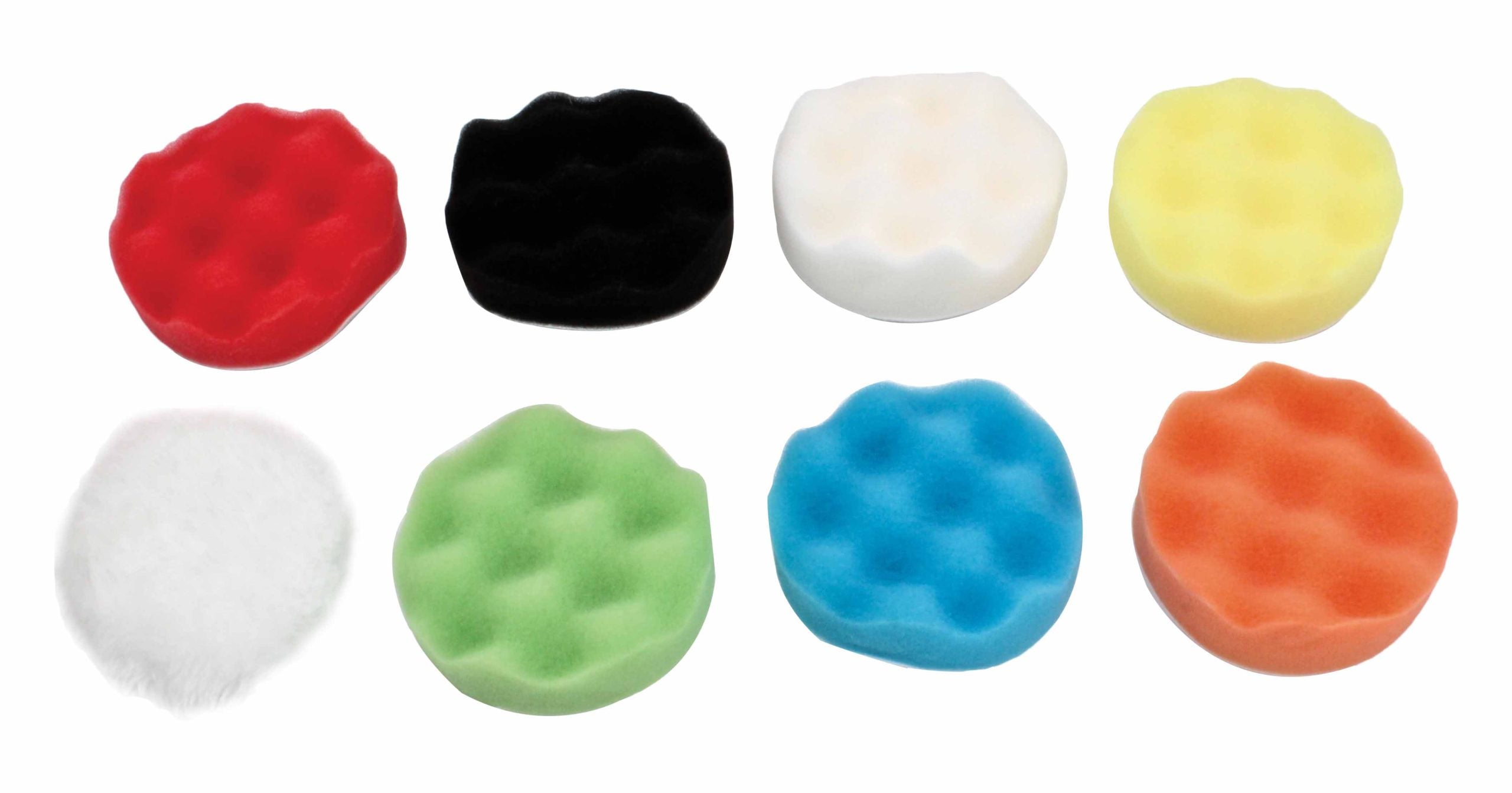 Set di spugne per lucidatura in microfibra, pad per cere, polish, detergenti e sigillante vernice, alternativa a lucidatrice, lucidatura, lucidatrice eccentrica, 80 mm 8 pezzi