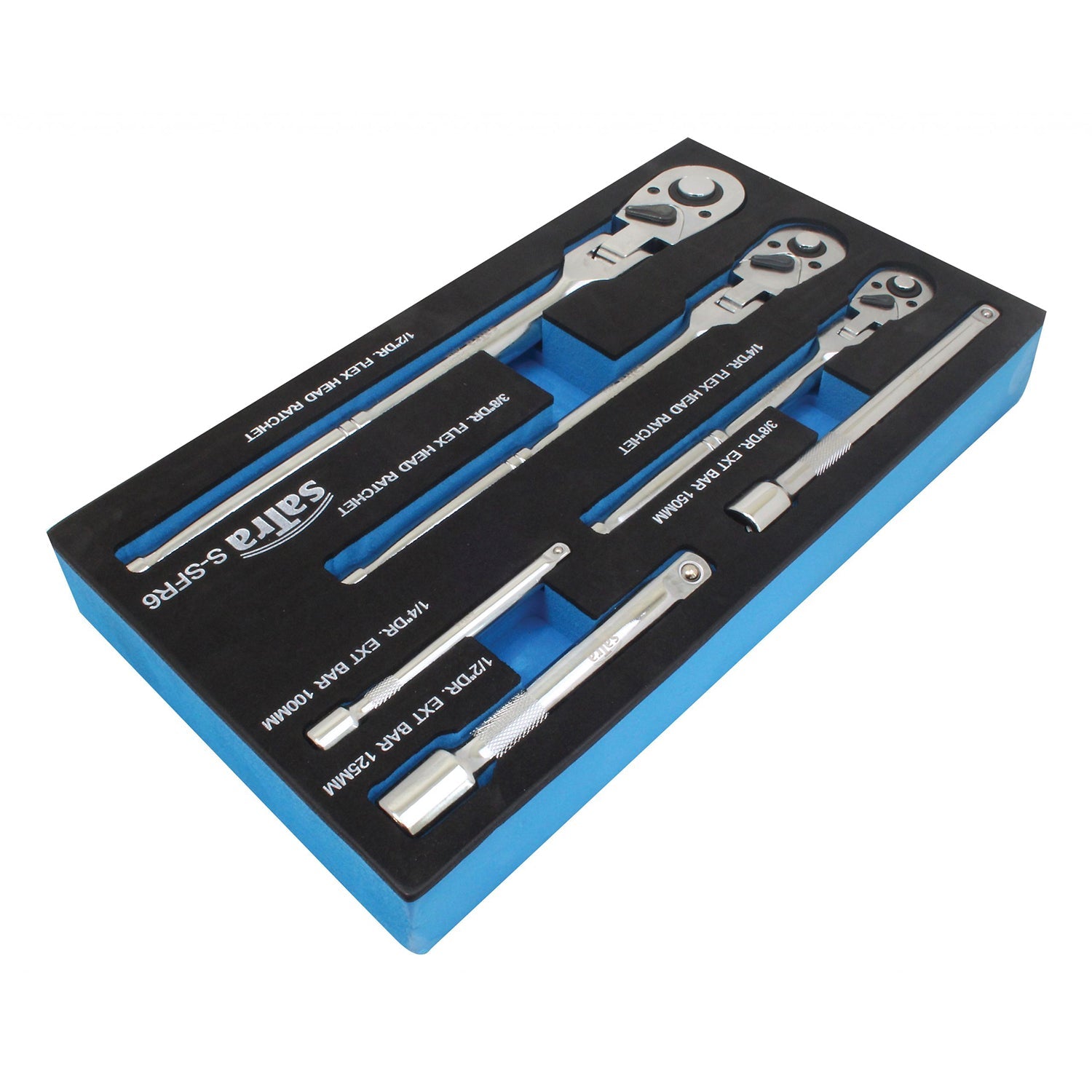Set cricchetti, chiavi a cricchetto con 1/2", 1/4", 3/8", in Cr-V, con prolunghe, con testa snodata 180°, set di attrezzi per meccanica