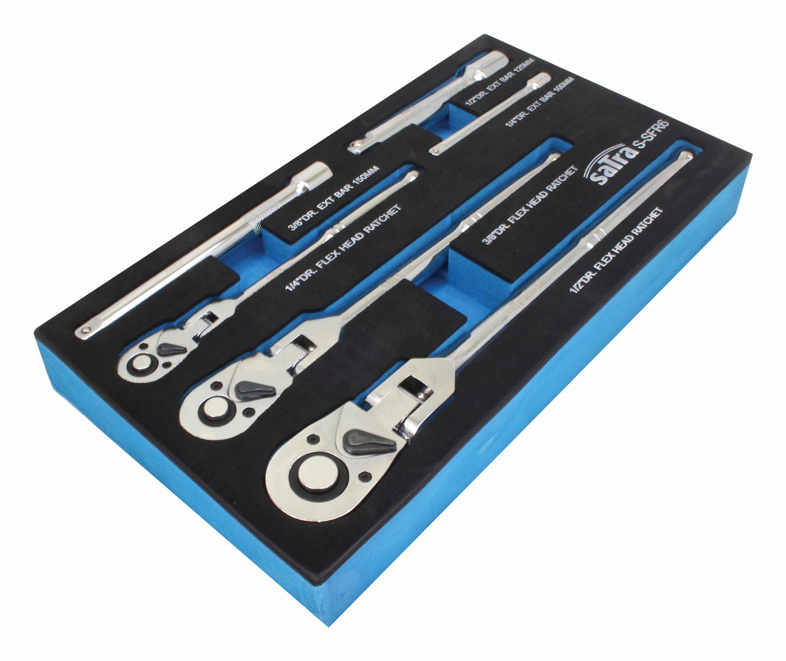 Set cricchetti, chiavi a cricchetto con 1/2", 1/4", 3/8", in Cr-V, con prolunghe, con testa snodata 180°, set di attrezzi per meccanica