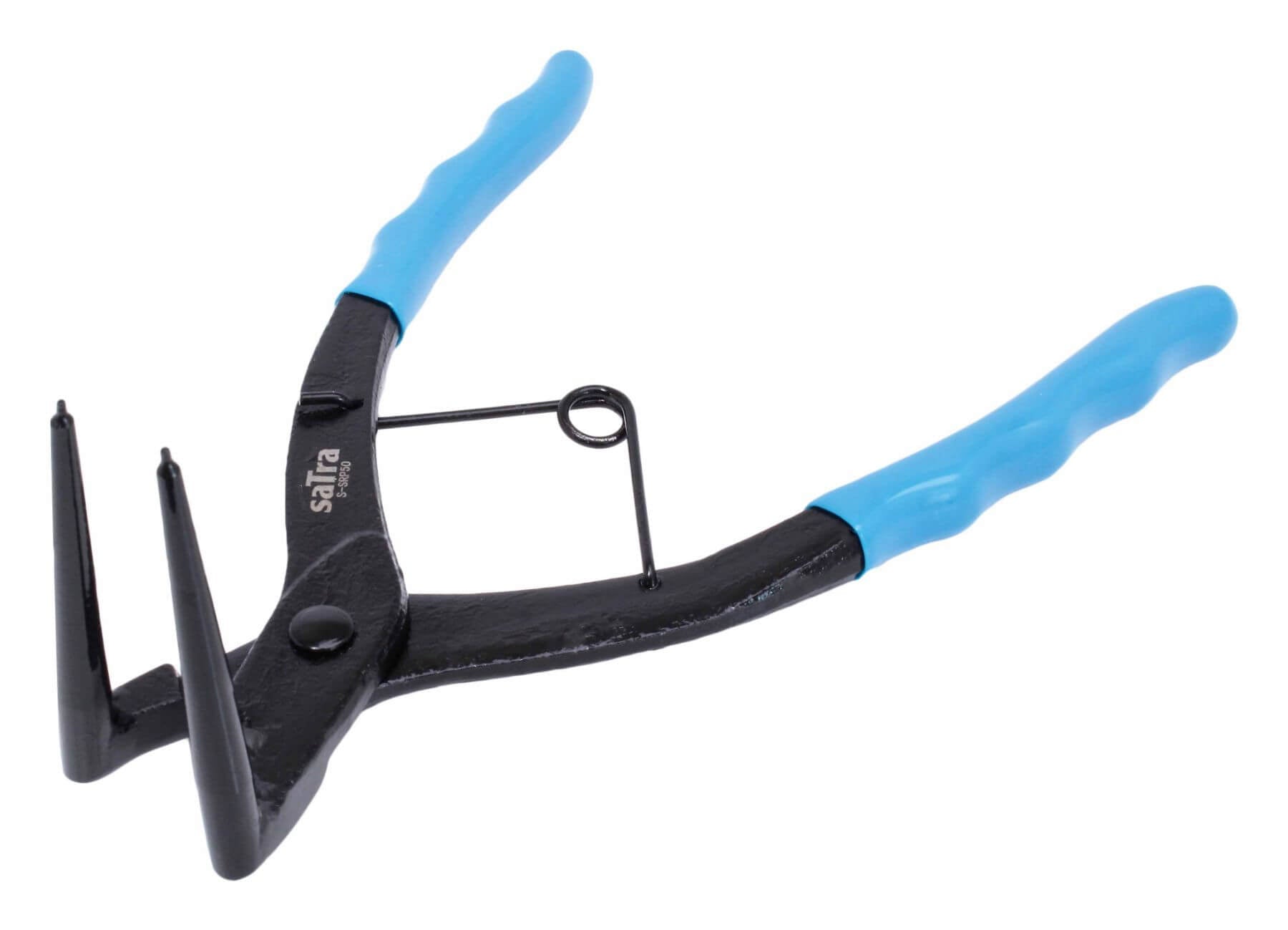 Pinza stringente per anelli elastici Seeger interni con punta curva 90 gradi, 7'' (180mm)