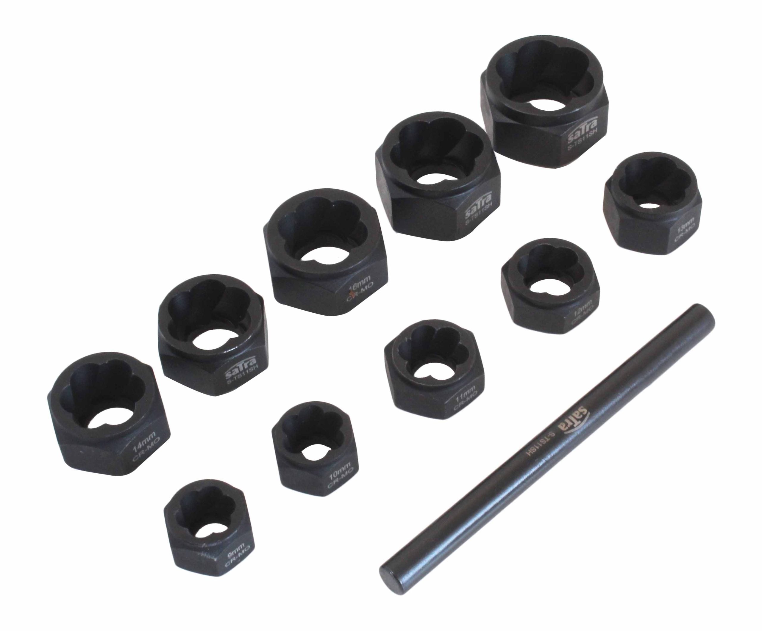 Set di 11 chiavi a bussola XZN, 9-19 mm, Satra