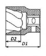 Chiave a bussola esagonale 3/8" 10 mm