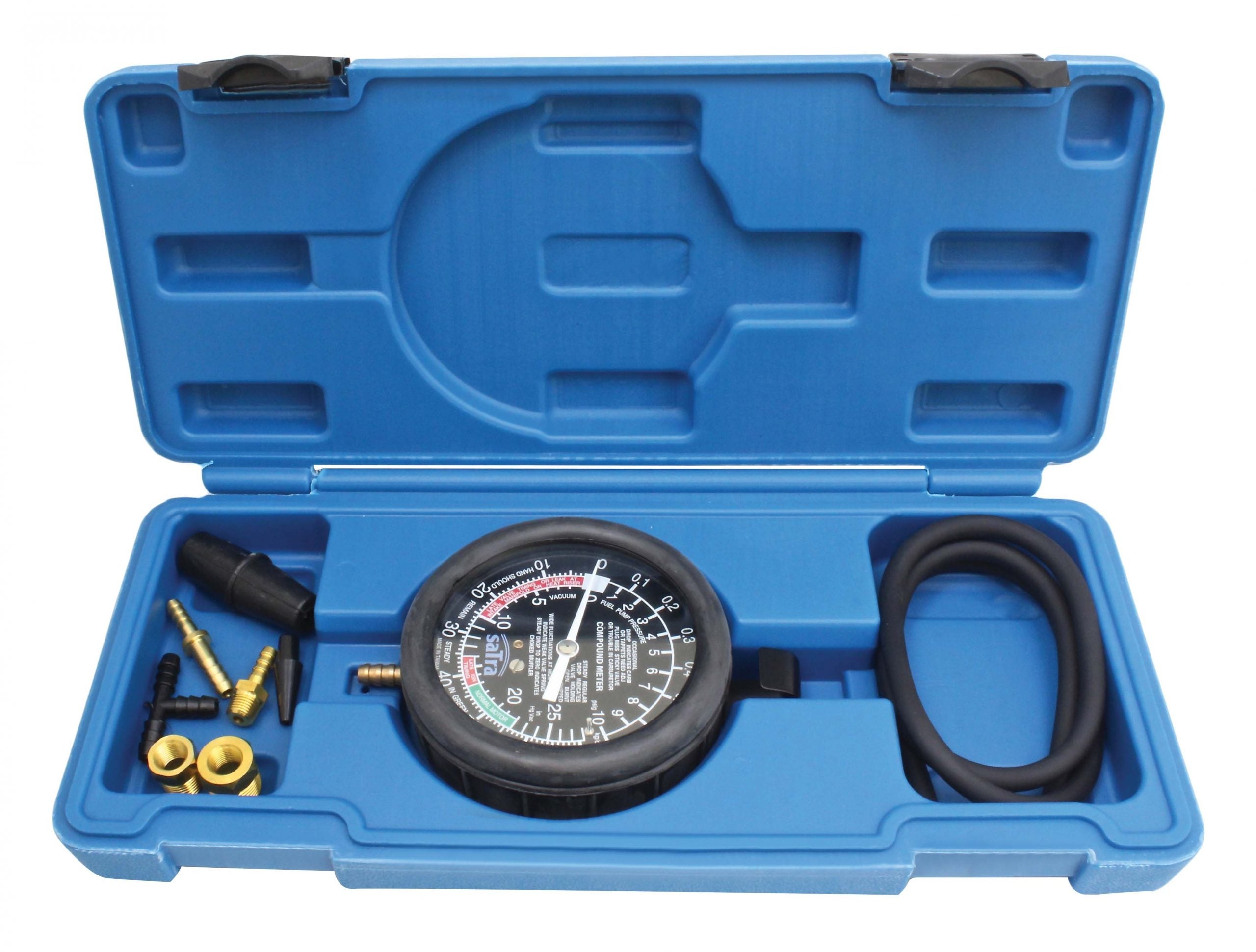 Tester pompa benzina, manometro carburatore pressione vuoto carburante auto, manometri compressione per motori benzina da 1 bar (30 mHg) fino a 0,7 bar (10 psi) per auto e moto, Satra