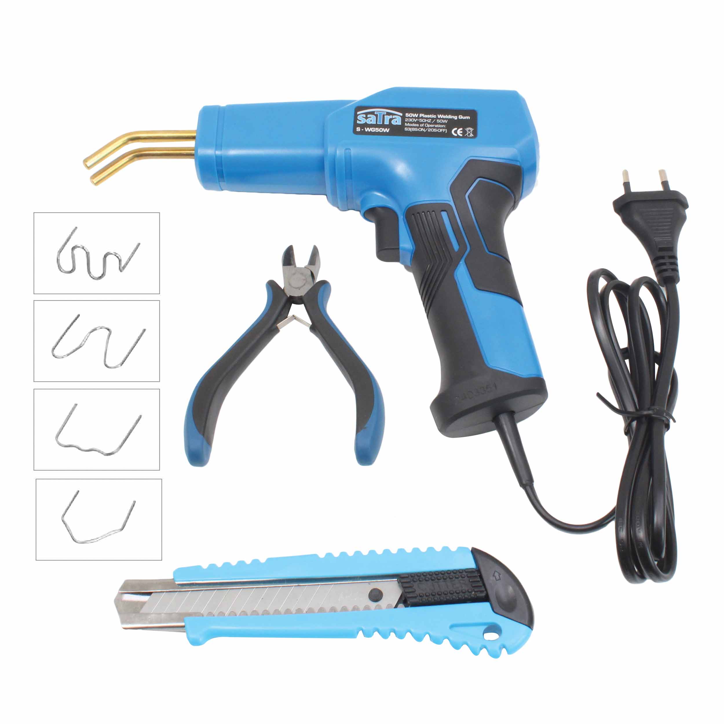 Saldatrice per plastica da 50 w, set di riparazione per paraurti auto, Asta