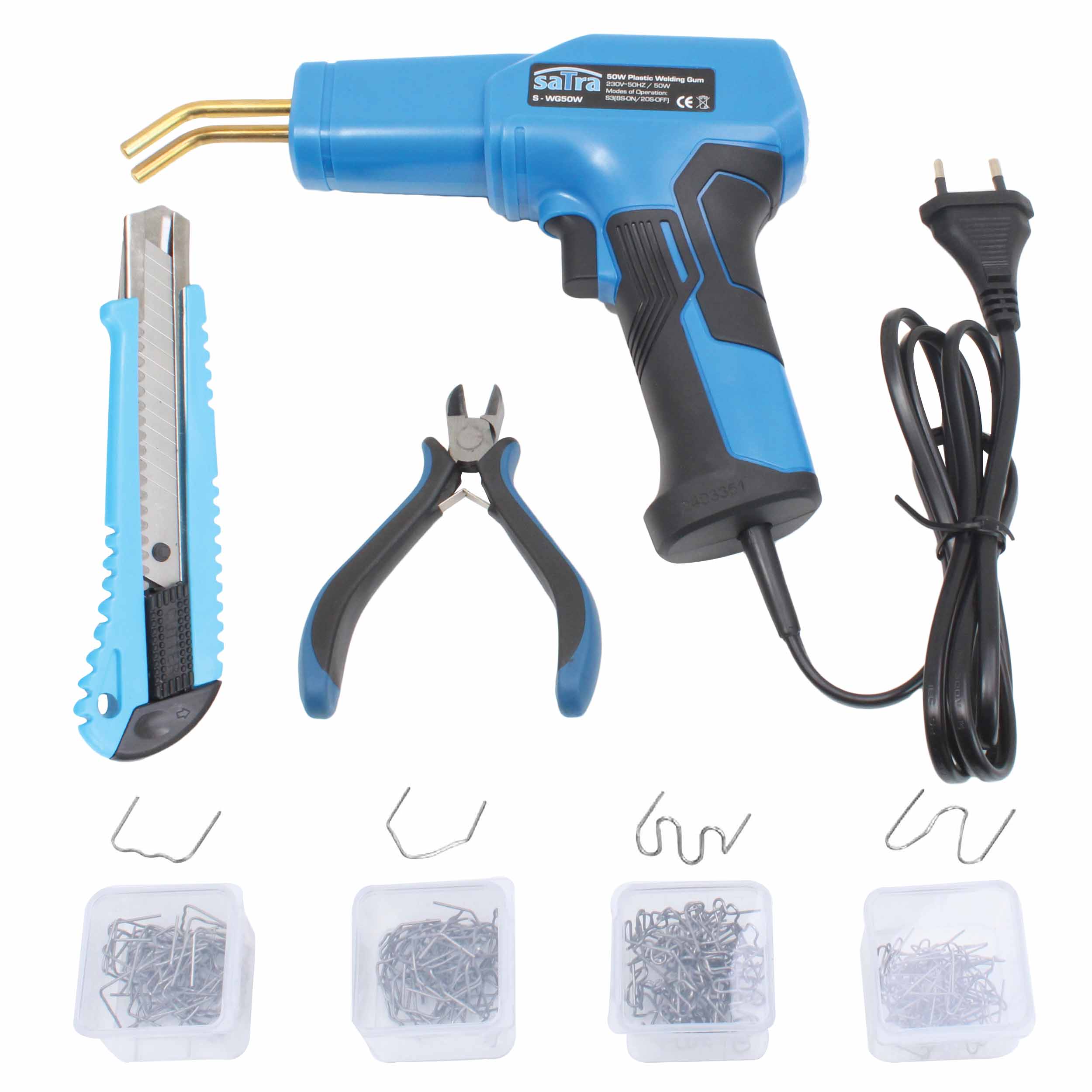Saldatrice per plastica da 50 w, set di riparazione per paraurti auto, Asta
