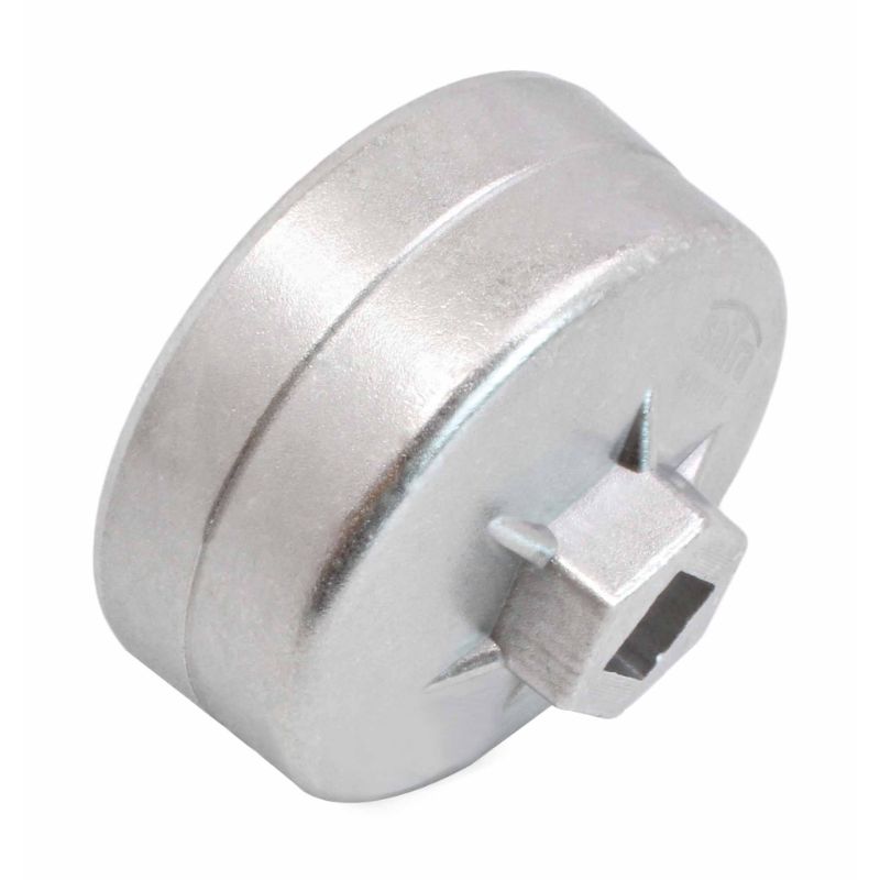 Chiave per filtro olio 74mm per cricchetto da 1/2", per svitare il tappo della coppa dell'olio, adatto per camion MANN, autovetture Audi, Volkswagen, Škoda Seat TDI a 4 cilindri, Ford, Opel, Mercedes, Peugeot BMW (E36, E46 benzina a 4 cilindri), Satra