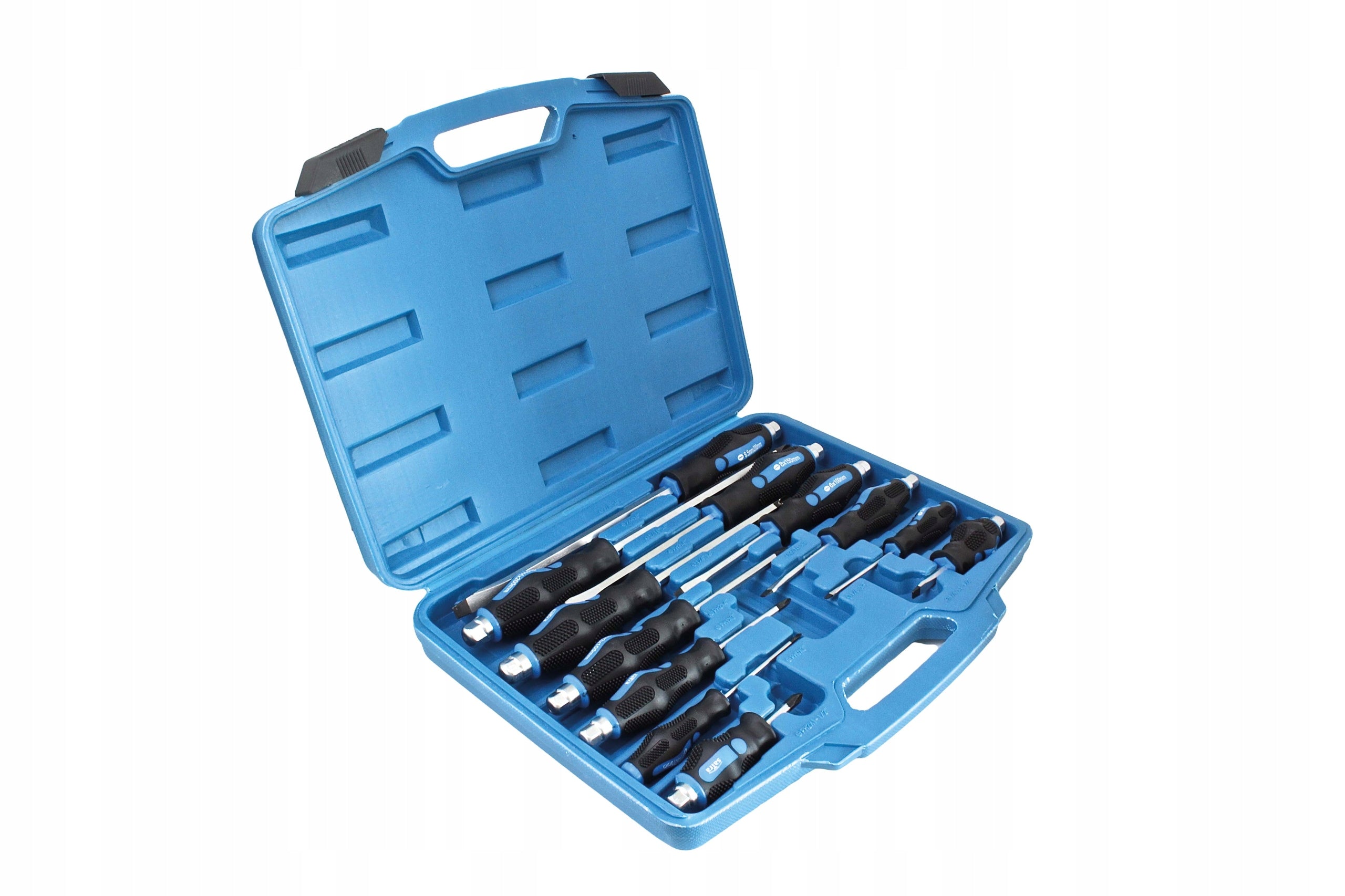 Set cacciaviti professionali - 12 pezzi con comoda impugnatura, teste piatte - giraviti di precisione