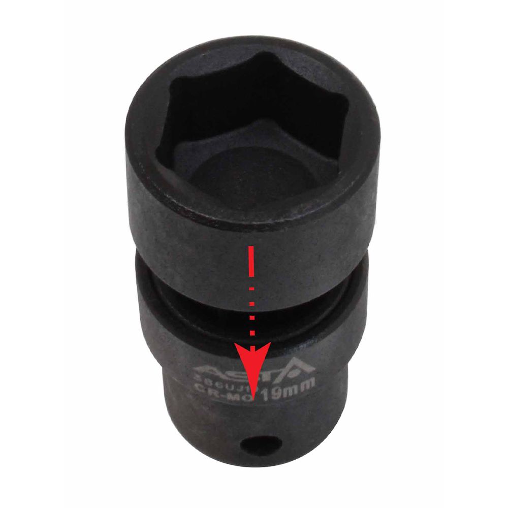 Set di bussole a impatto 3/8", set di bussole per avvitatore a percussione, set chiavi a bussole, accessori in valigetta per riparazione auto, serie di bussole snodate, 10-19 mm