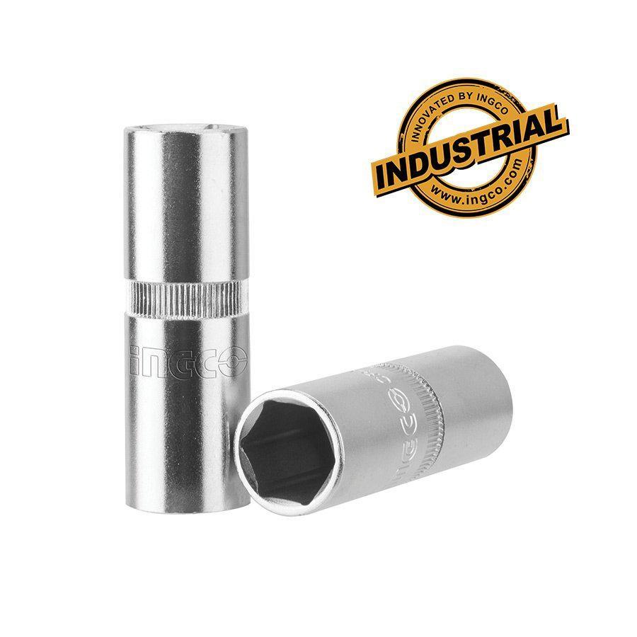 Bussola per candele esagonale, 1/2", 16 mm, in acciaio Cr-V, Ingco