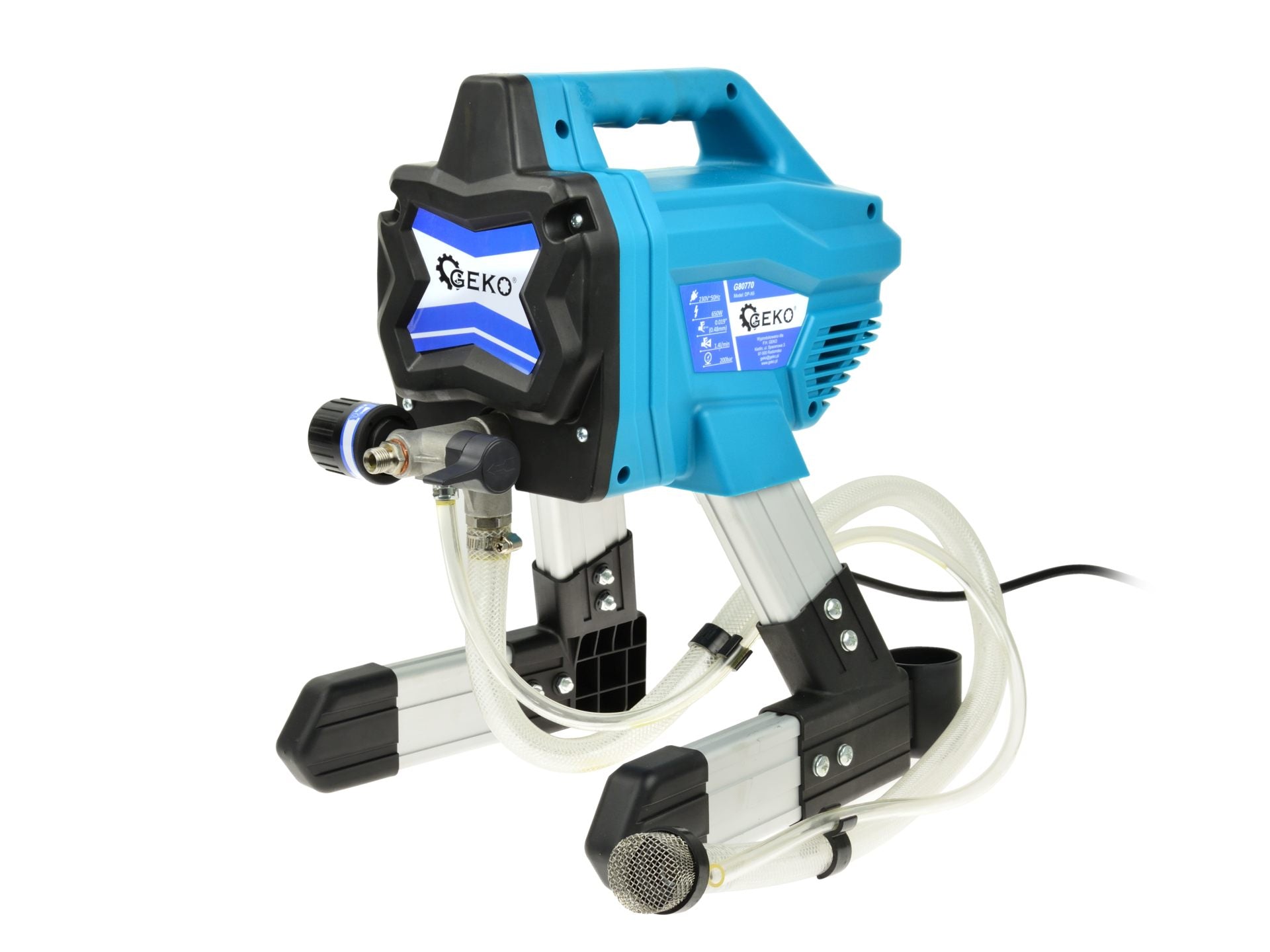 Spruzzatore vernice idrodinamico,650w 200 Bar, pistola ad alta pressione