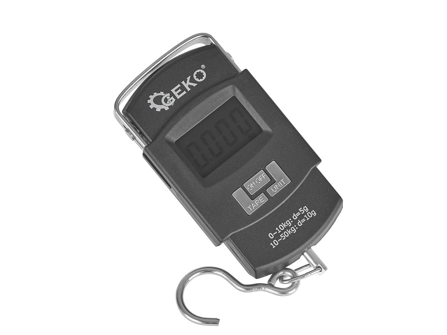 Bilancia elettronica con gancio per bagagli-valigie 110 lb 50 kg da appendere con display LCD retroilluminato, con maniglia , postale digitale, da pesca