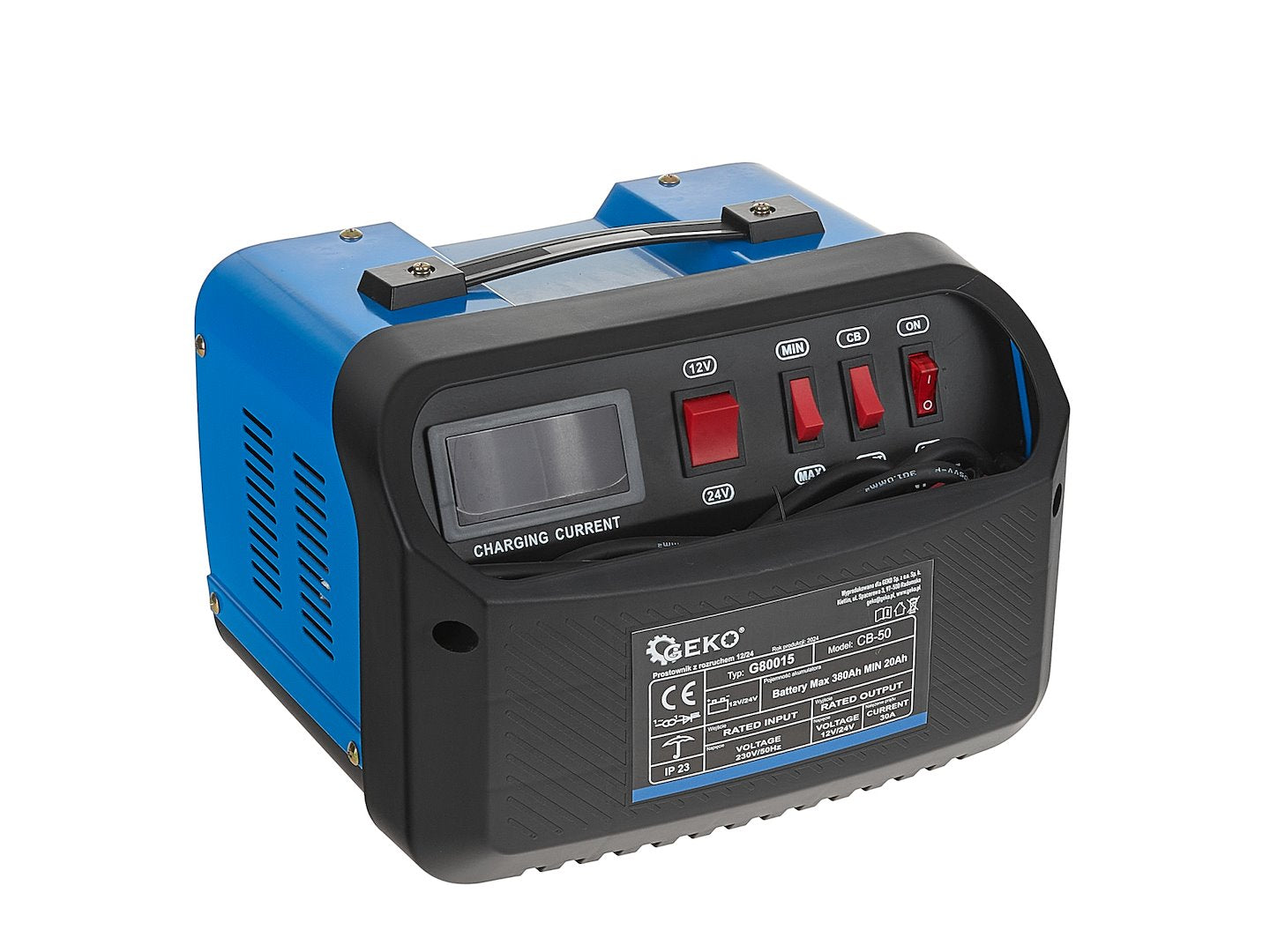 Caricabatterie auto CB50 12V/24V 30A , avviatore per batterie auto 20-380Ah