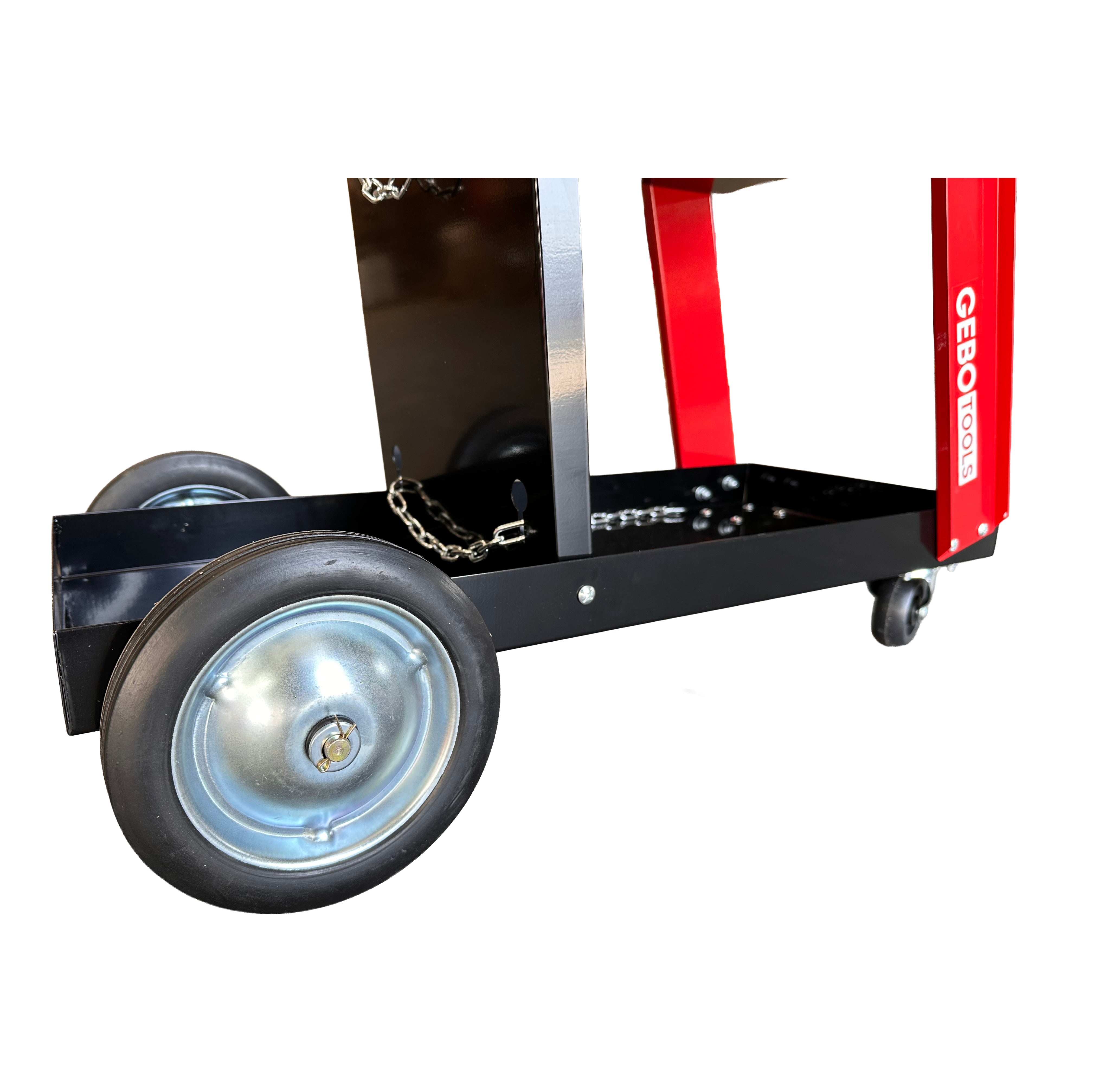 Carrello metallico per saldatura, a 3 ripiani, trasporto saldatrice con ruote, carico 45 kg, stazione mobile per attrezzatura per saldare, da officina,705 x 420 x 775 mm Gebo Tools