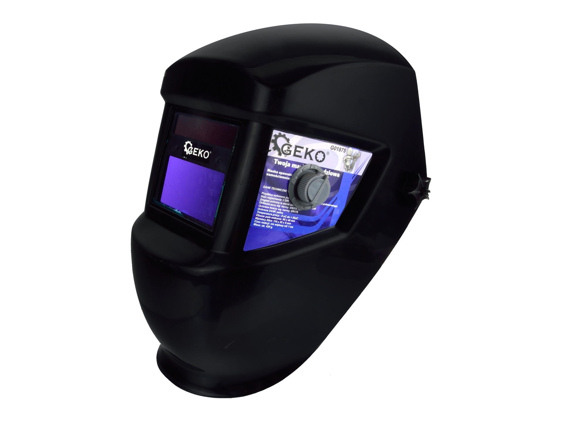 Casco-maschera per saldatura con oscuramento solare automatico Geko