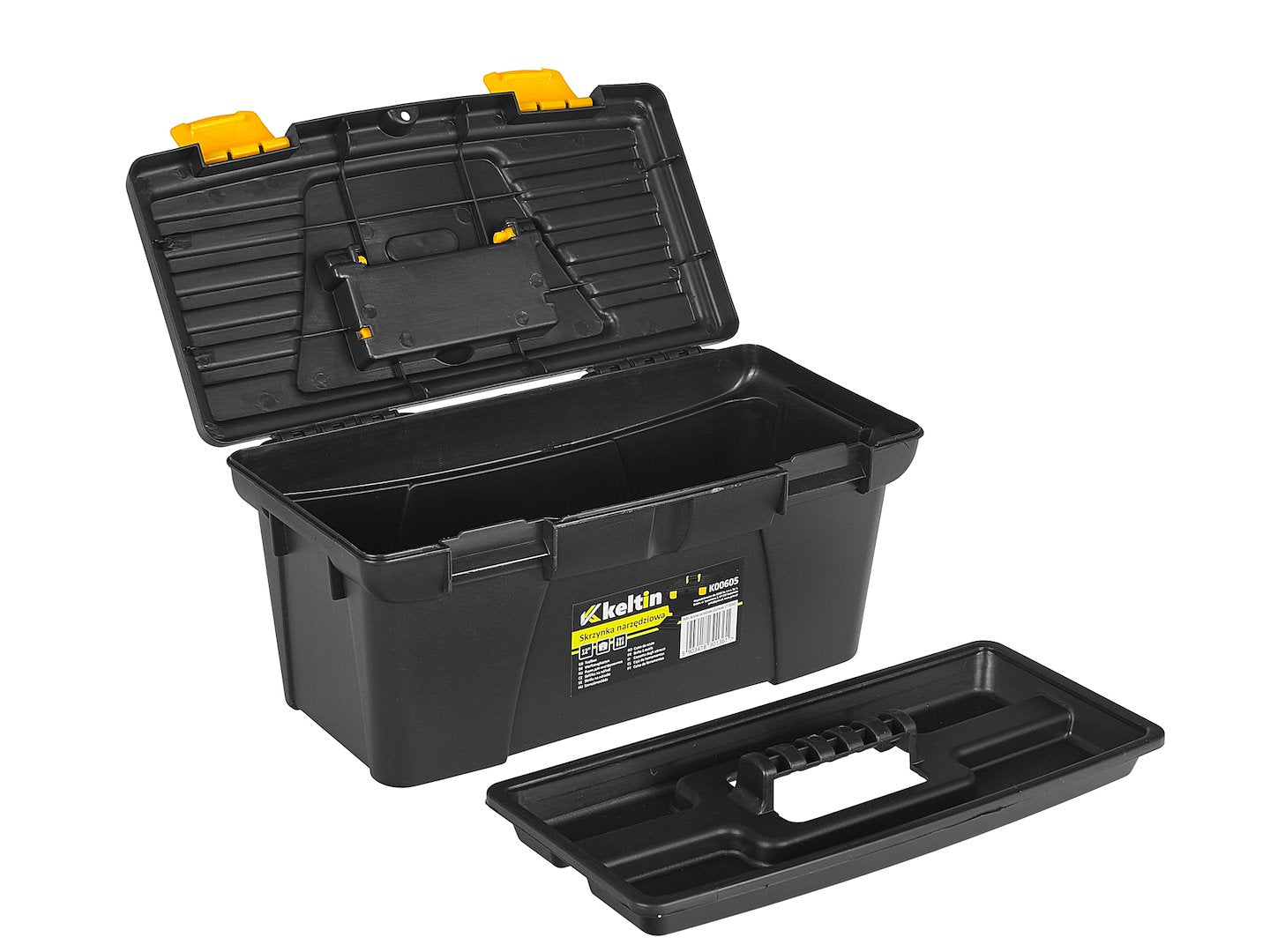 Cassetta porta utensili, nero/giallo, 12", 32 x 17 x 17 cm Keltin