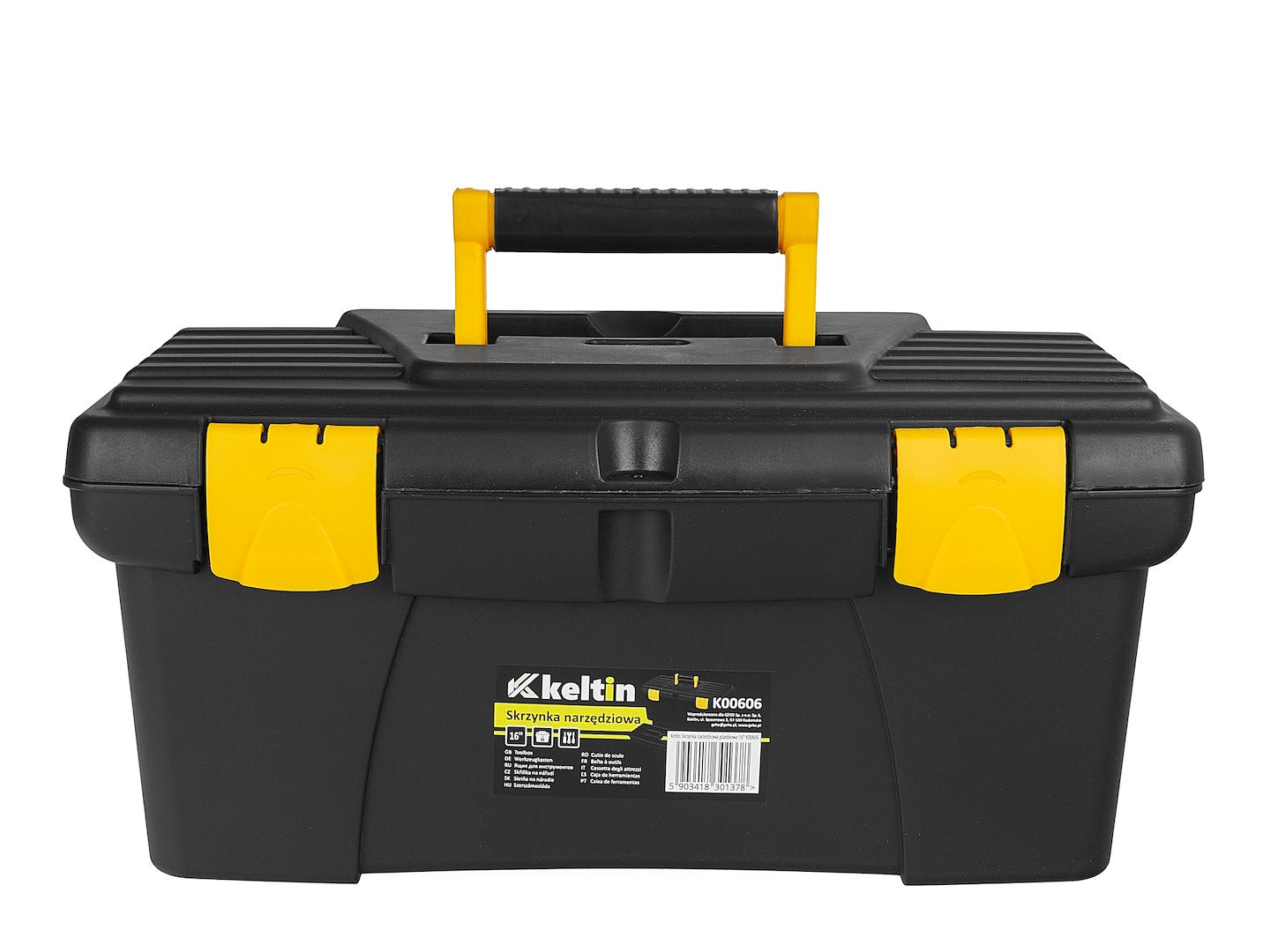Cassetta porta utensili, nero/giallo, 16", 41 x 21 x 20 cm Keltin