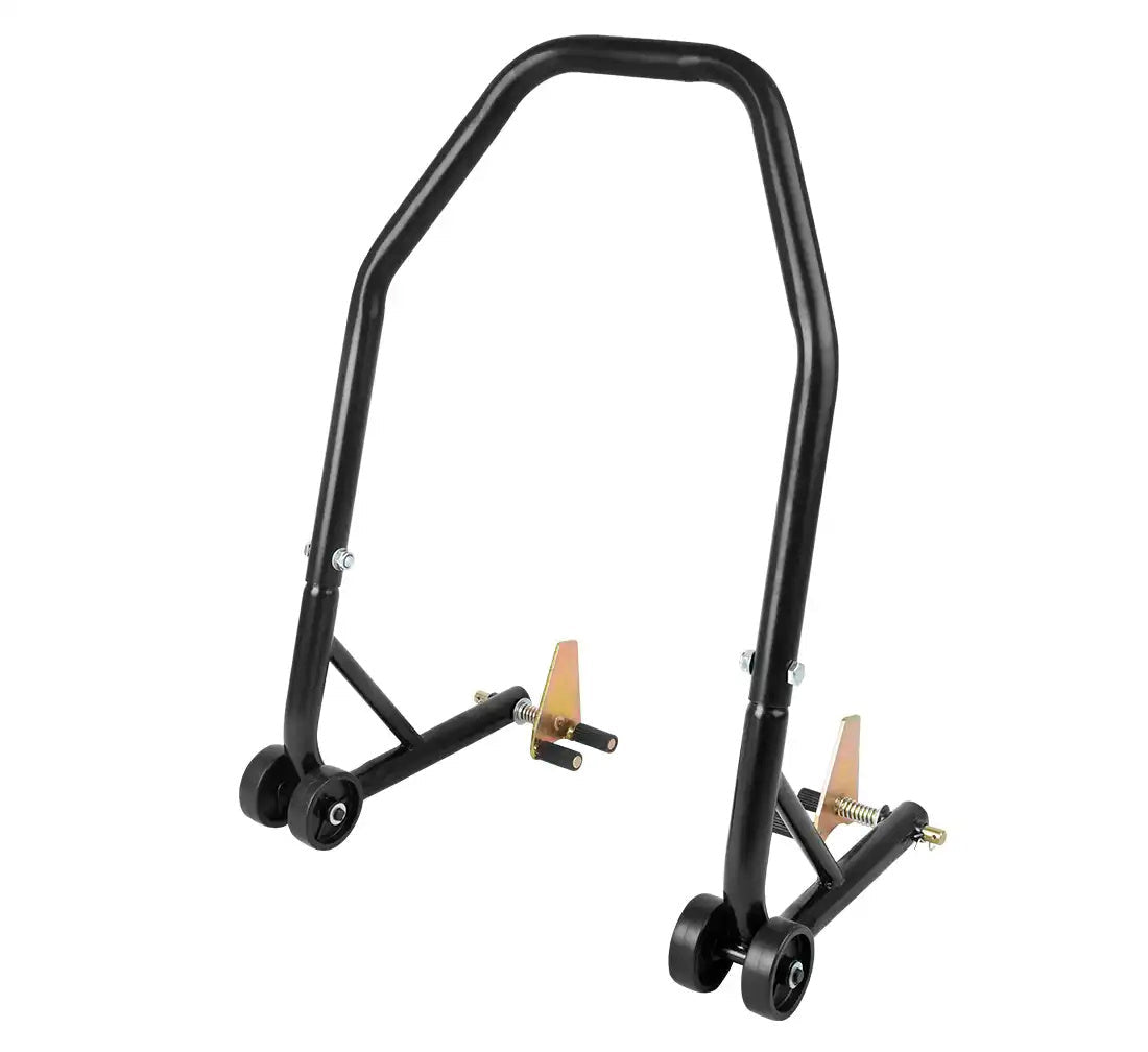 Cavalletto per ruote anteriori per il sollevamento della moto bici garage capacità carico max. 100kg, cavalletto supporto per moto bici da officina adatto testa della forcella a doppia u + l, Redats