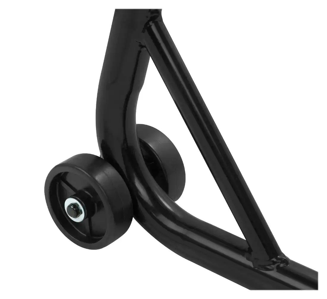 Cavalletto per ruote anteriori per il sollevamento della moto bici garage capacità carico max. 100kg, cavalletto supporto per moto bici da officina adatto testa della forcella a doppia u + l, Redats