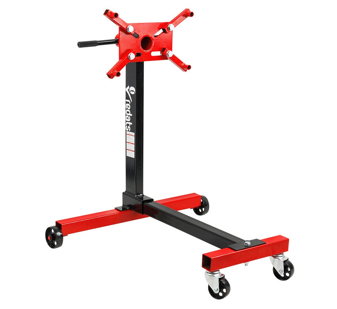 Cavalletto girevole per motore auto, supporto sostegno, asta regolabile 360°, 4 ruote, manutenzione veicoli, carico massimo 450 kg Redats