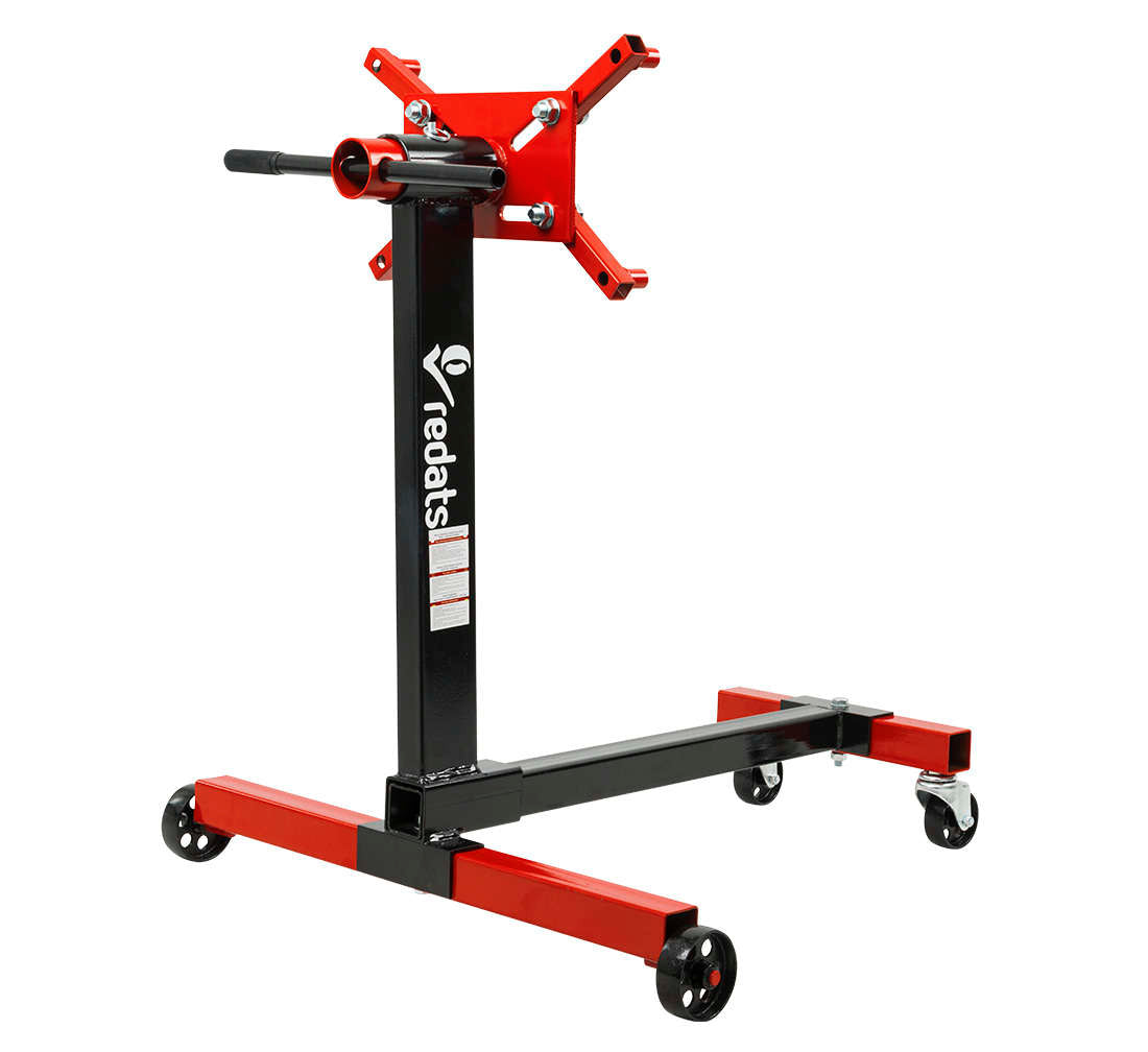 Cavalletto girevole per motore auto, supporto sostegno, asta regolabile 360°, 4 ruote, manutenzione veicoli, carico massimo 450 kg Redats