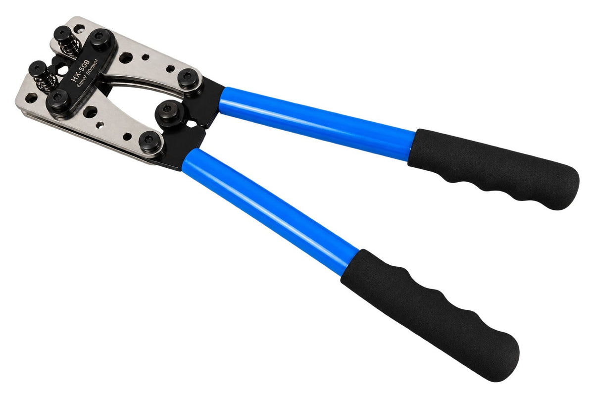 Pinza crimpatrice, pressatrice per terminali elettrici, per connettore auto 6, 0–50 mm² Gebo Tools