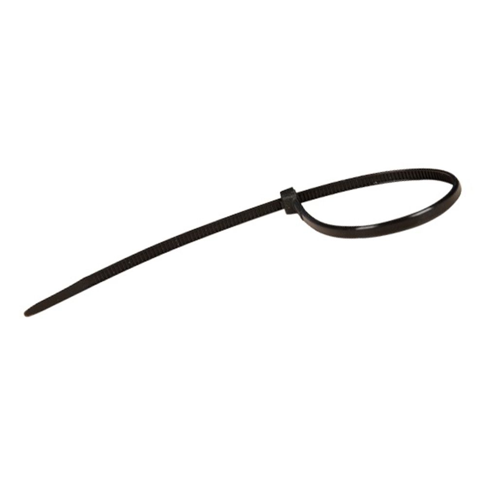 Set di 25 fascette elettricista, fascette plastica, fascette nere resistente alle temperature, resistenza alla rottura per gestione dei cavi elettrici, fili, giardinaggio, nero 4,8 x 300 mm Hbm