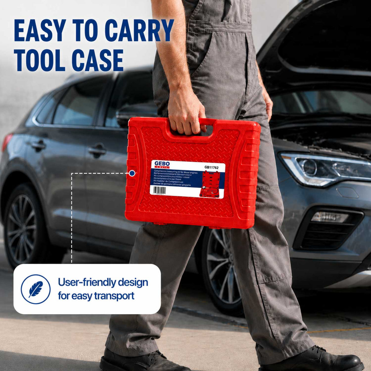 Kit-set tester per compressione, motore diesel, per auto, 0-70 bar, manometro, strumenti diagnostica per auto Gebo Tools