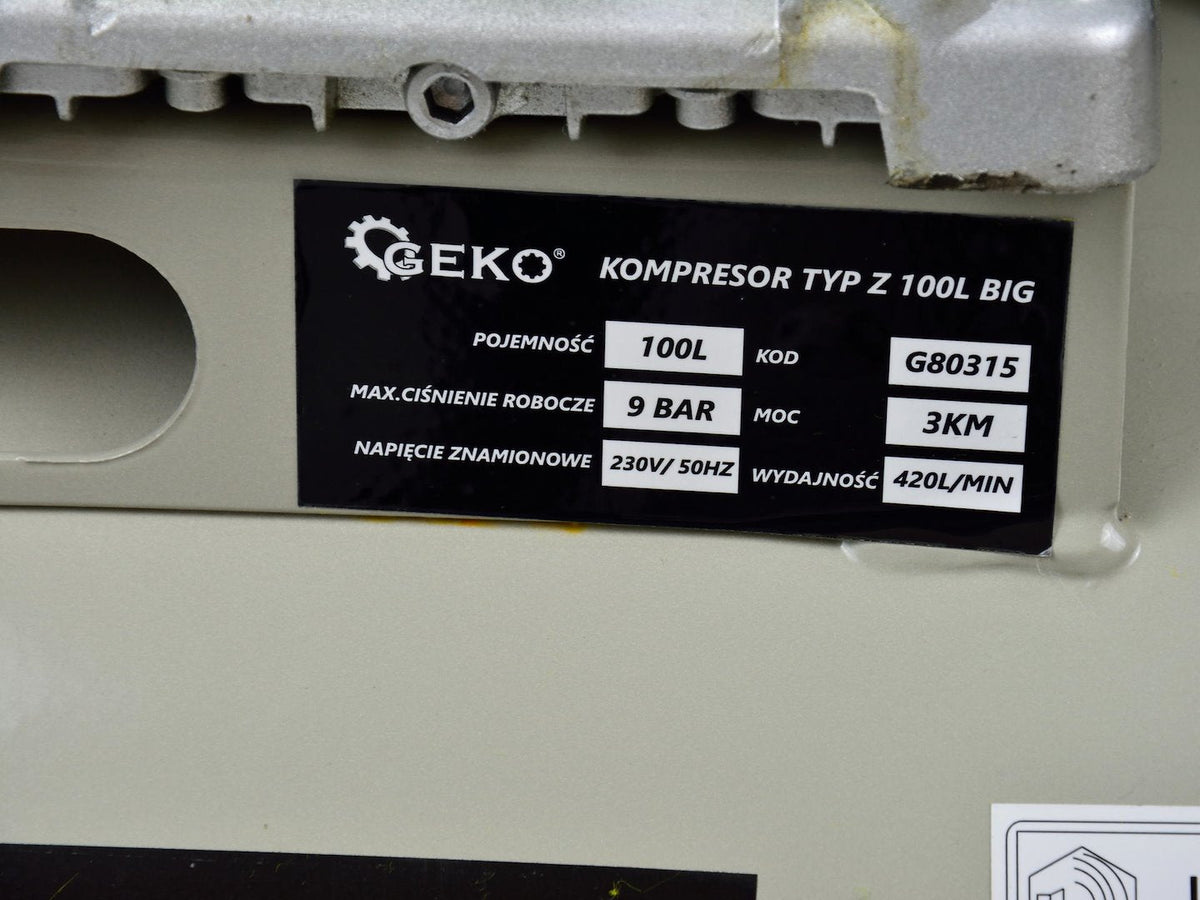 Compressore d’aria 100 L, 420 L/min, 220 V, Geko