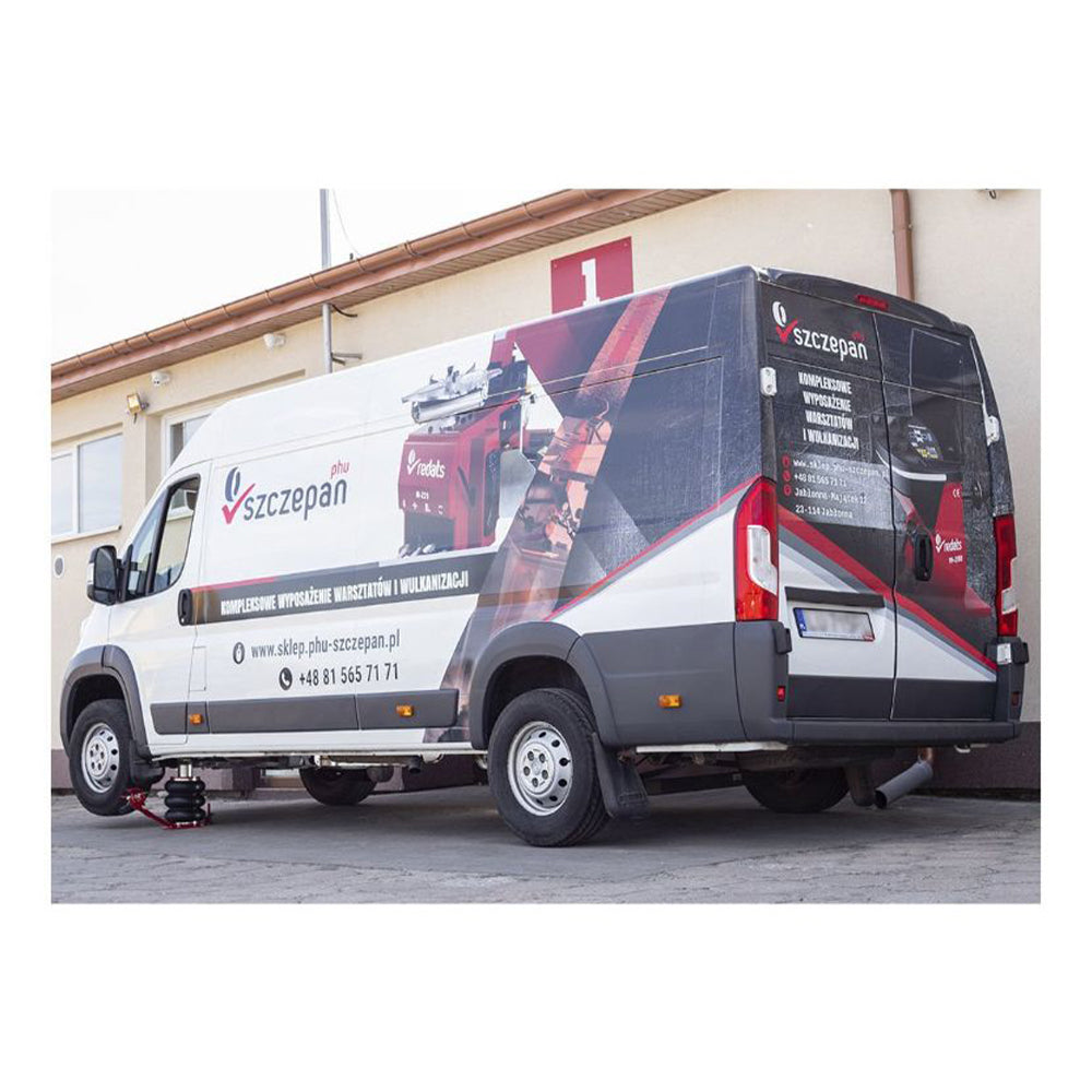 Cric ad aria compressa, 3,5 tonnellate/3500 kg, cric airbag, cric pneumatico da sollevamento pneumatico con maniglia per auto, garage, sollevamento 14–48 cm Redats Polonia