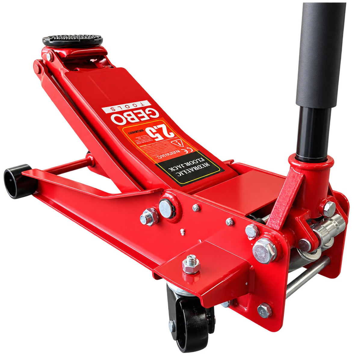 Cric idraulico 2,5 tonnellate, ribassato, a doppio pistone ,sollevatore per auto, 78-495mm Gebo Tools