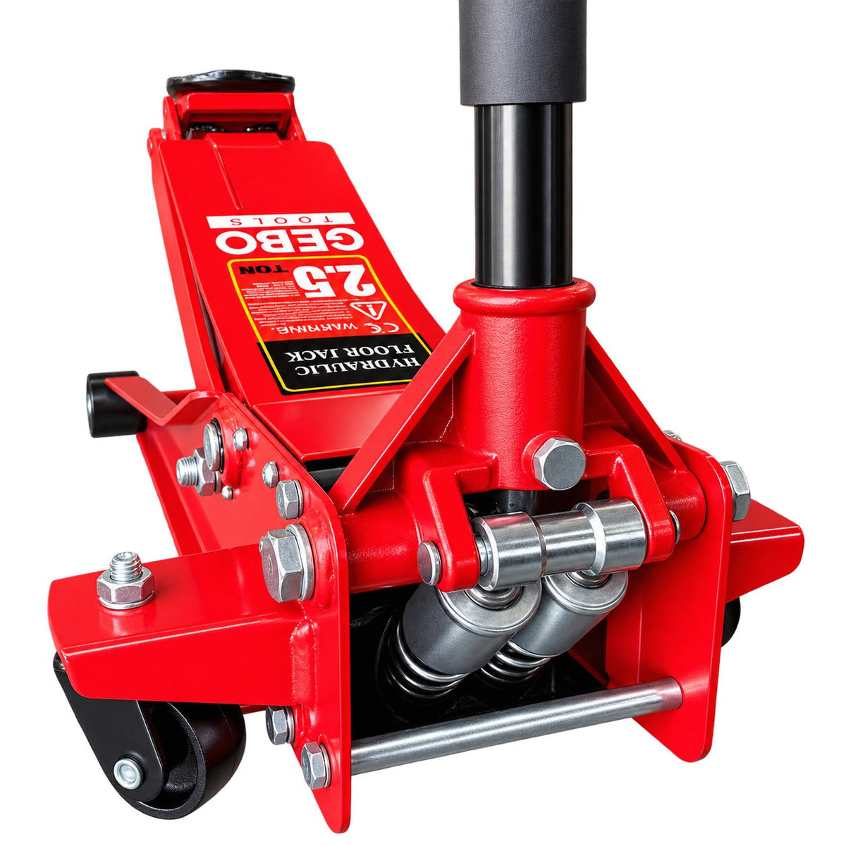 Cric idraulico 2,5 tonnellate, ribassato, a doppio pistone ,sollevatore per auto, 78-495mm Gebo Tools