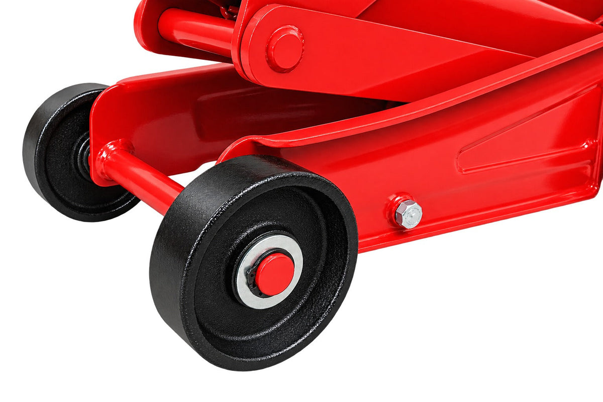 Cric a carrello sollevatore auto, martinetto idraulico professionale a carrello con profilo ribassato, 3 tonnellate, altezza di sollevamento 150-480 mm Gebo Tools